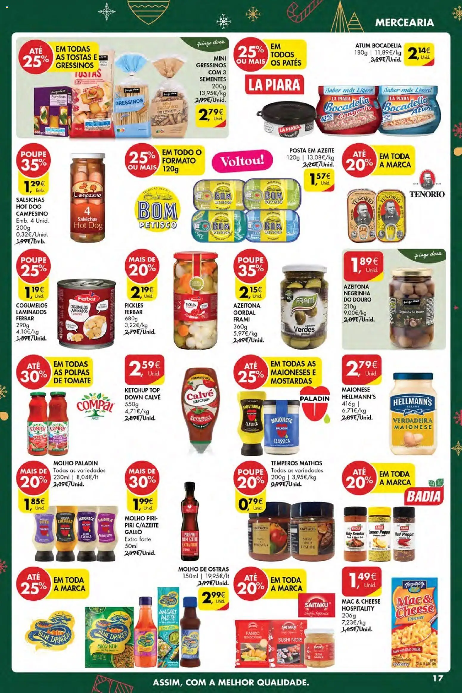 Pingo Doce Poupe Esta Semana Açores │ válido de 18.12.2025 | Página: 17 | Produtos: Atum, Top, Tostas, Cheddar