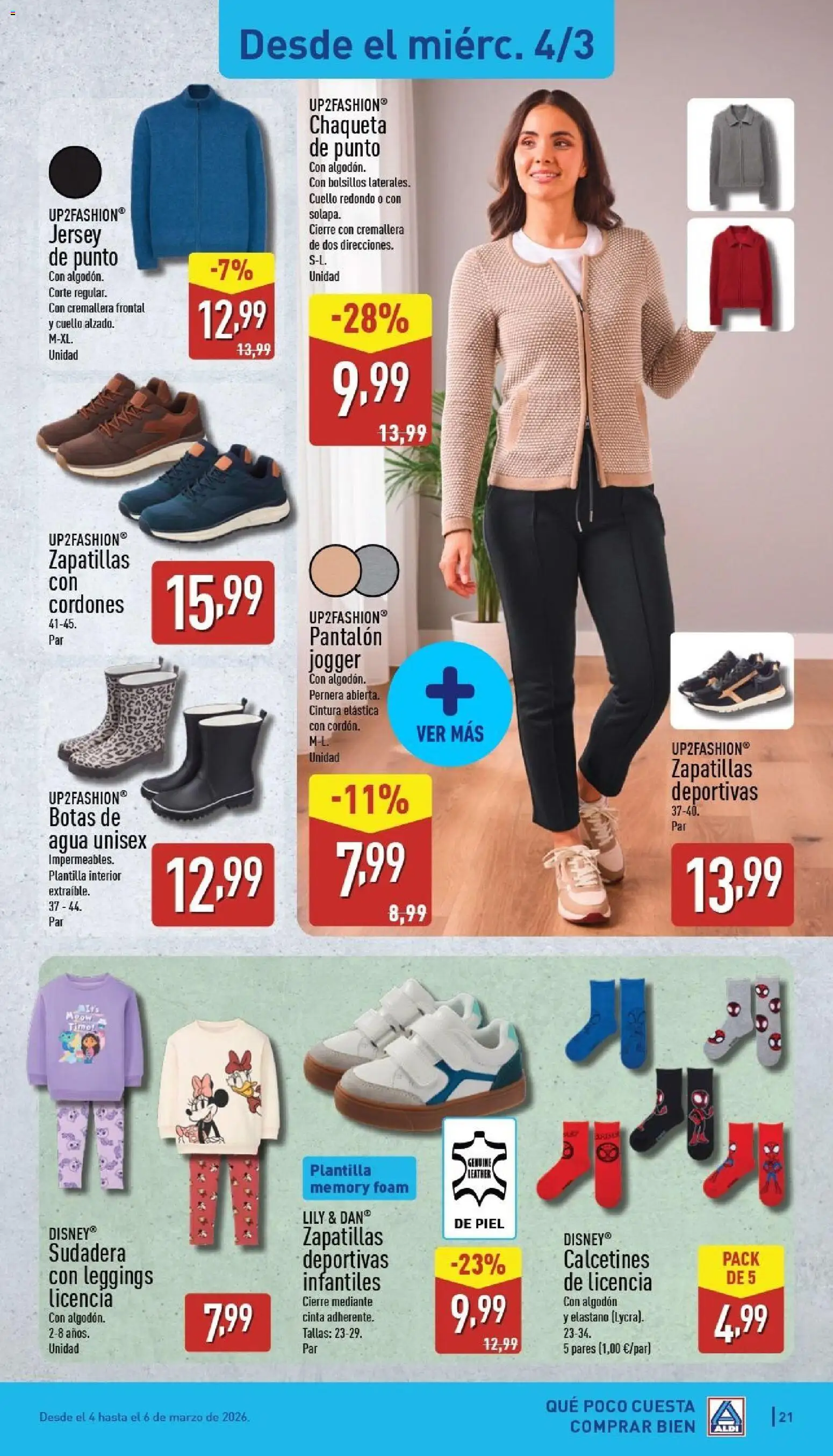 Aldi folleto Baleares │ válido desde el 02.03.2026 | Página: 21 | Productos: Sudadera, Chaqueta, Zapatillas deportivas, Zapatillas