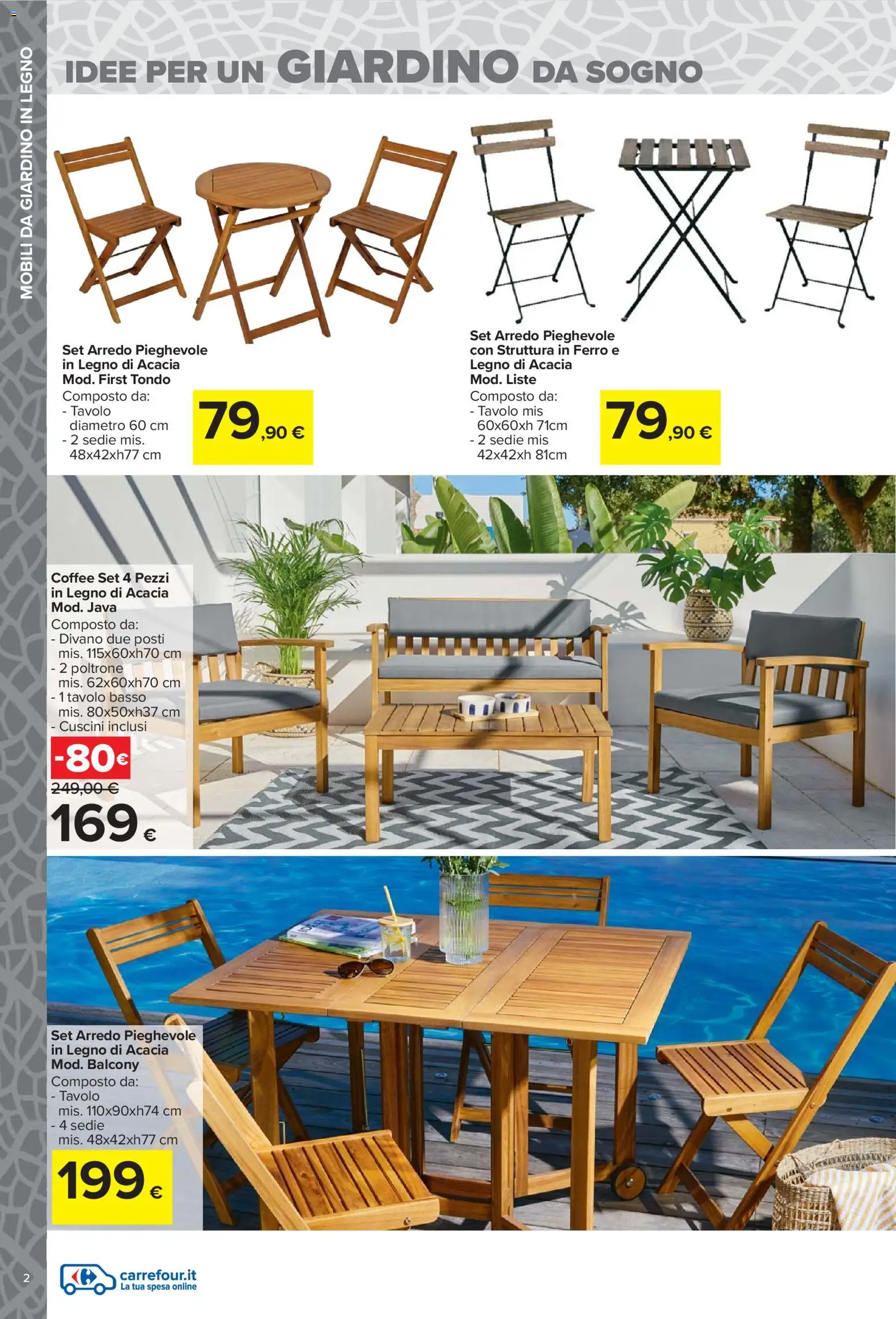 Volantino Carrefour del 23.03.2026 | Pagina: 2 | Prodotti: Divano, Tavolo