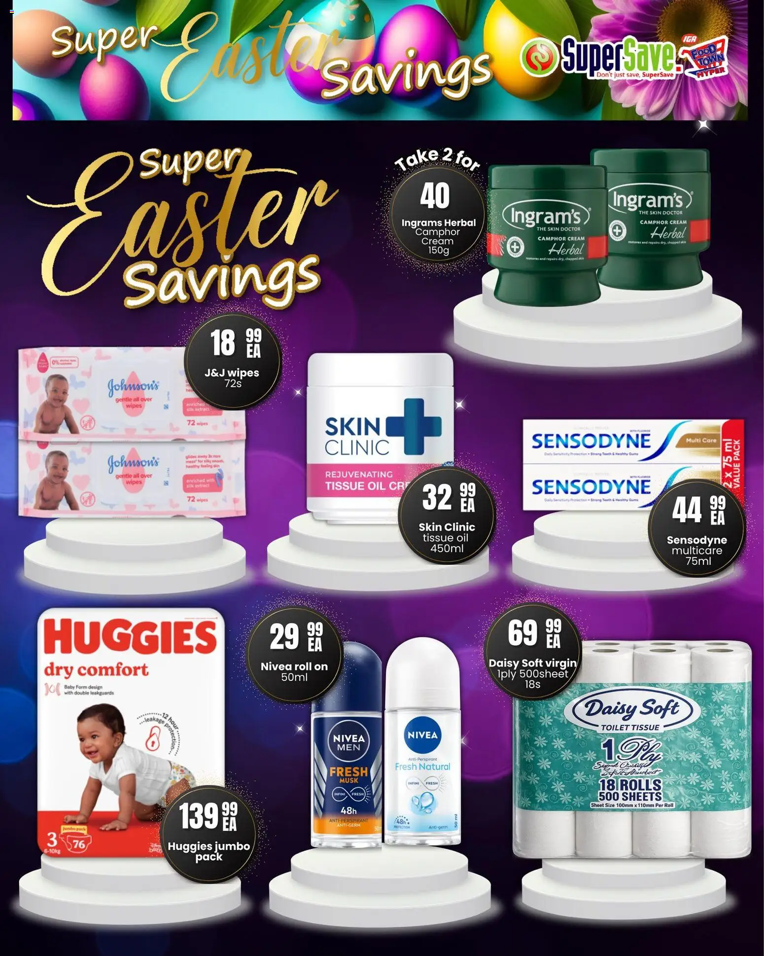 New Super Save catalogue – valid from 01.04.2026 | Page: 52 | Products: Tissue oil, Toilet, Oil, Cream