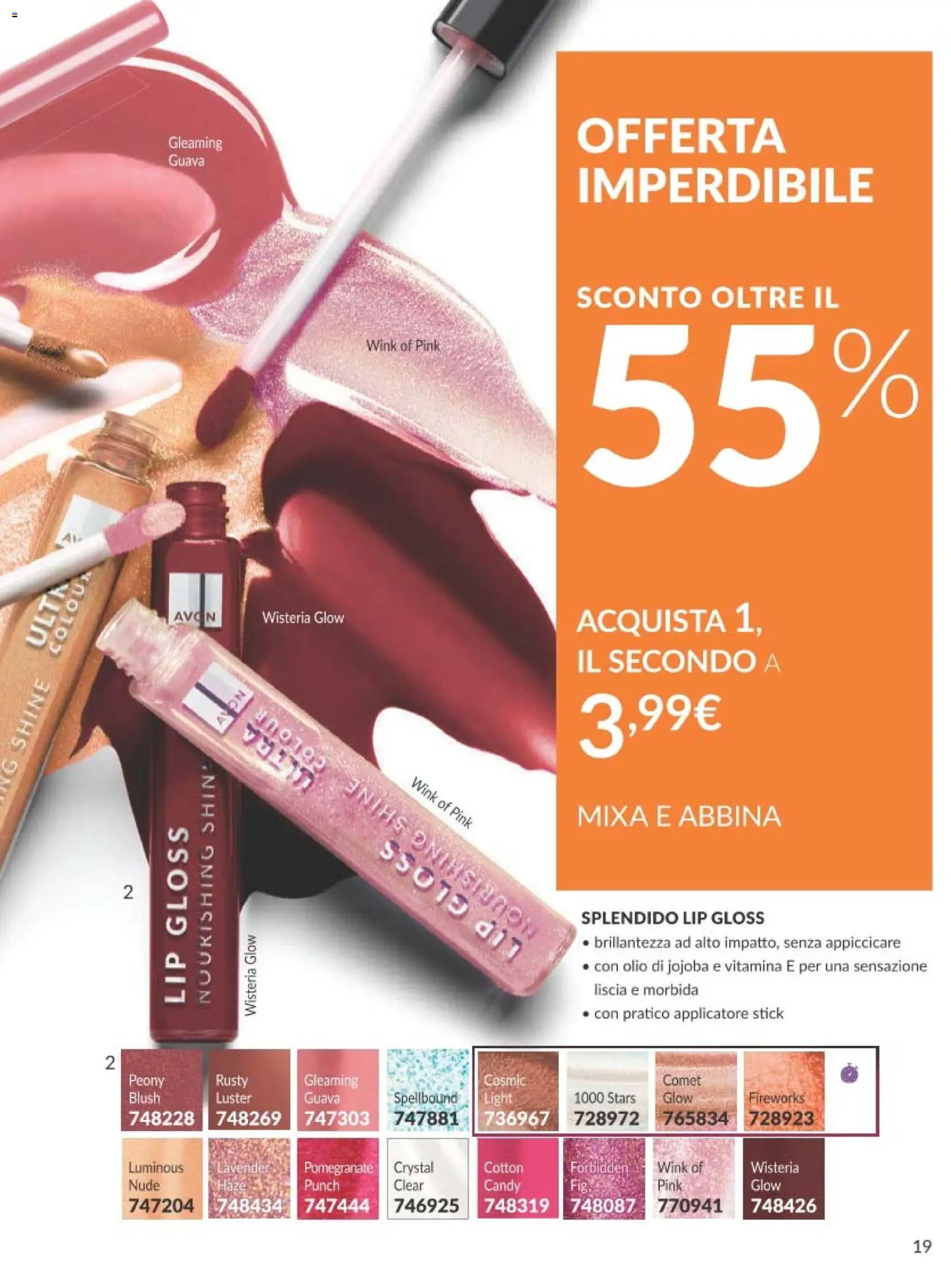 Volantino Avon del 01.04.2026 | Pagina: 19 | Prodotti: Olio, Blush