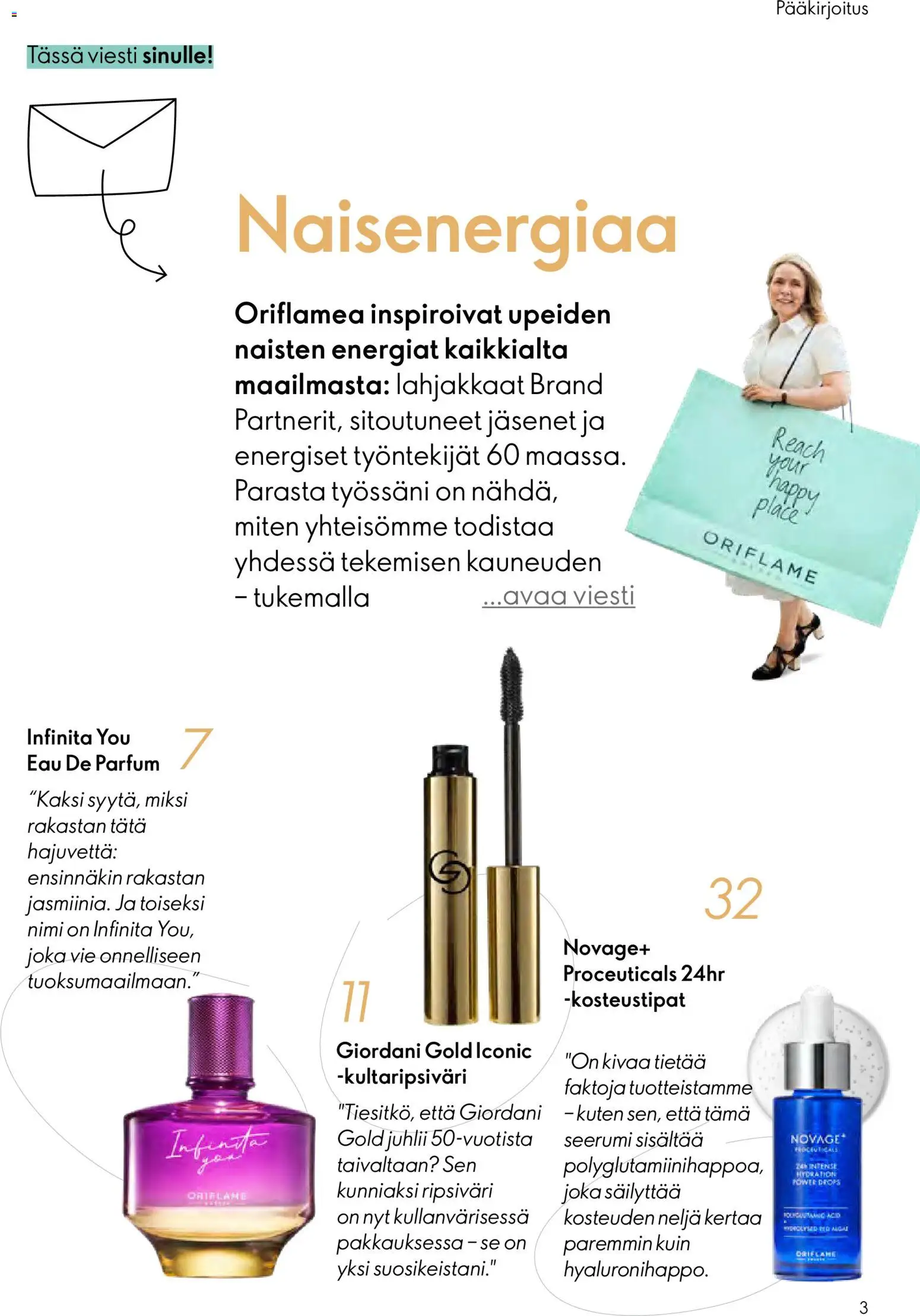 Oriflame - Esite 03 – voimassa 18.02.2026 alkaen | Sivu: 3 | Tuotteet: Ripsiväri, Seerumi