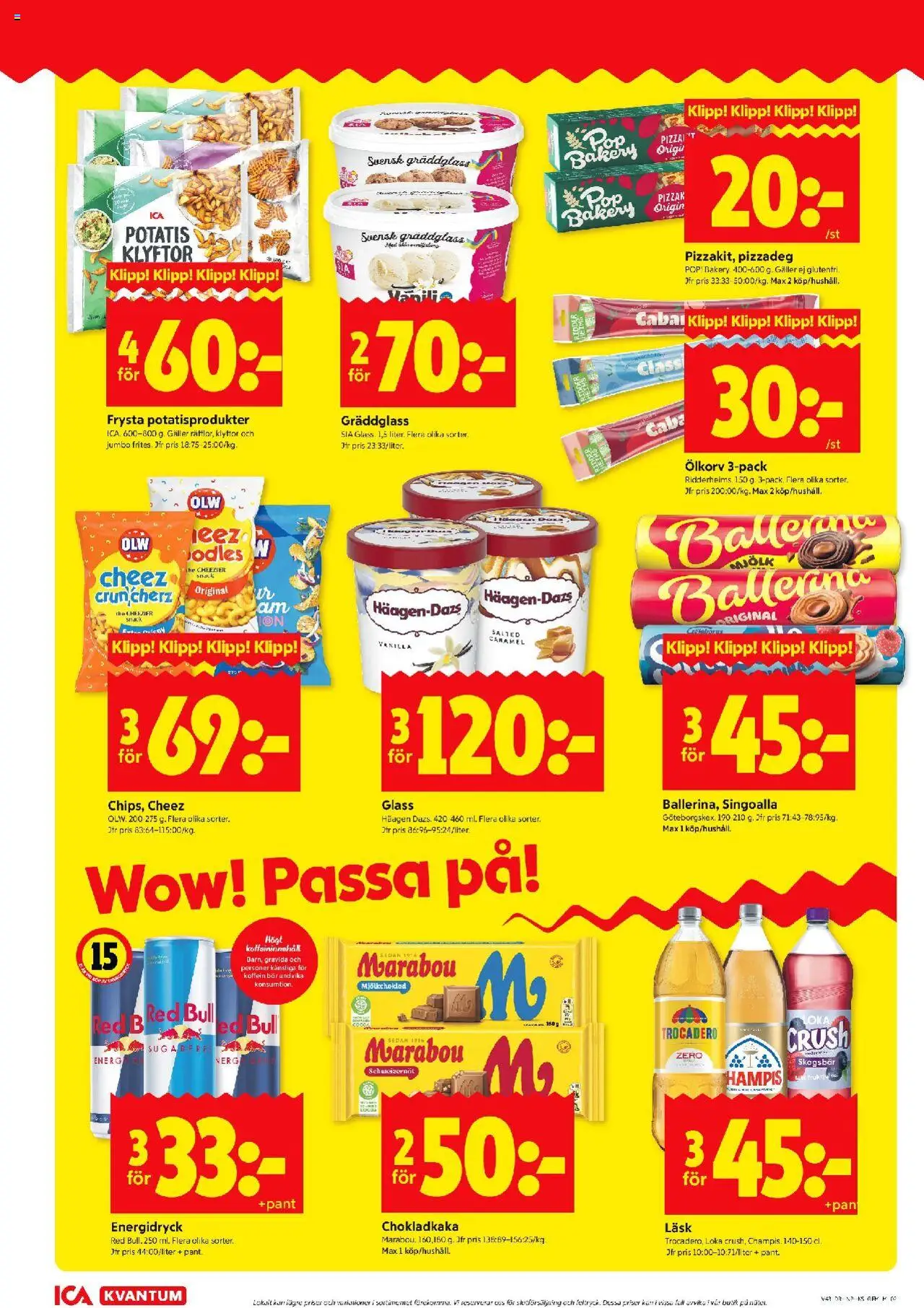 ICA Kvantum reklamblad aktuell från 20.10.2025 | Sida: 2 | Produkter: Red bull, Singoalla, Galler, Energidryck