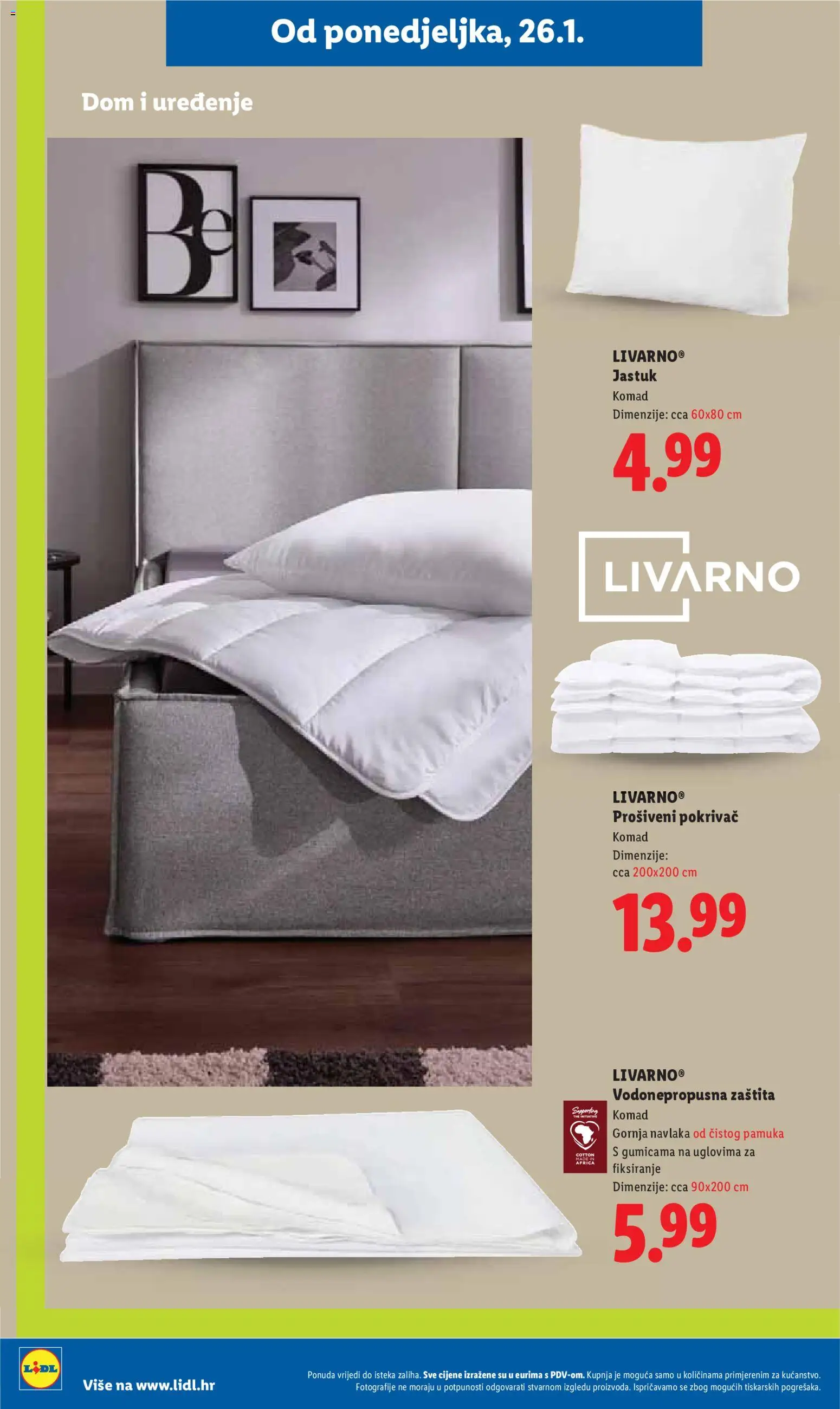 Lidl katalog | vrijedi od 26.01.2026 | Stranica: 20 | Proizvodi: Jastuk, Pokrivač