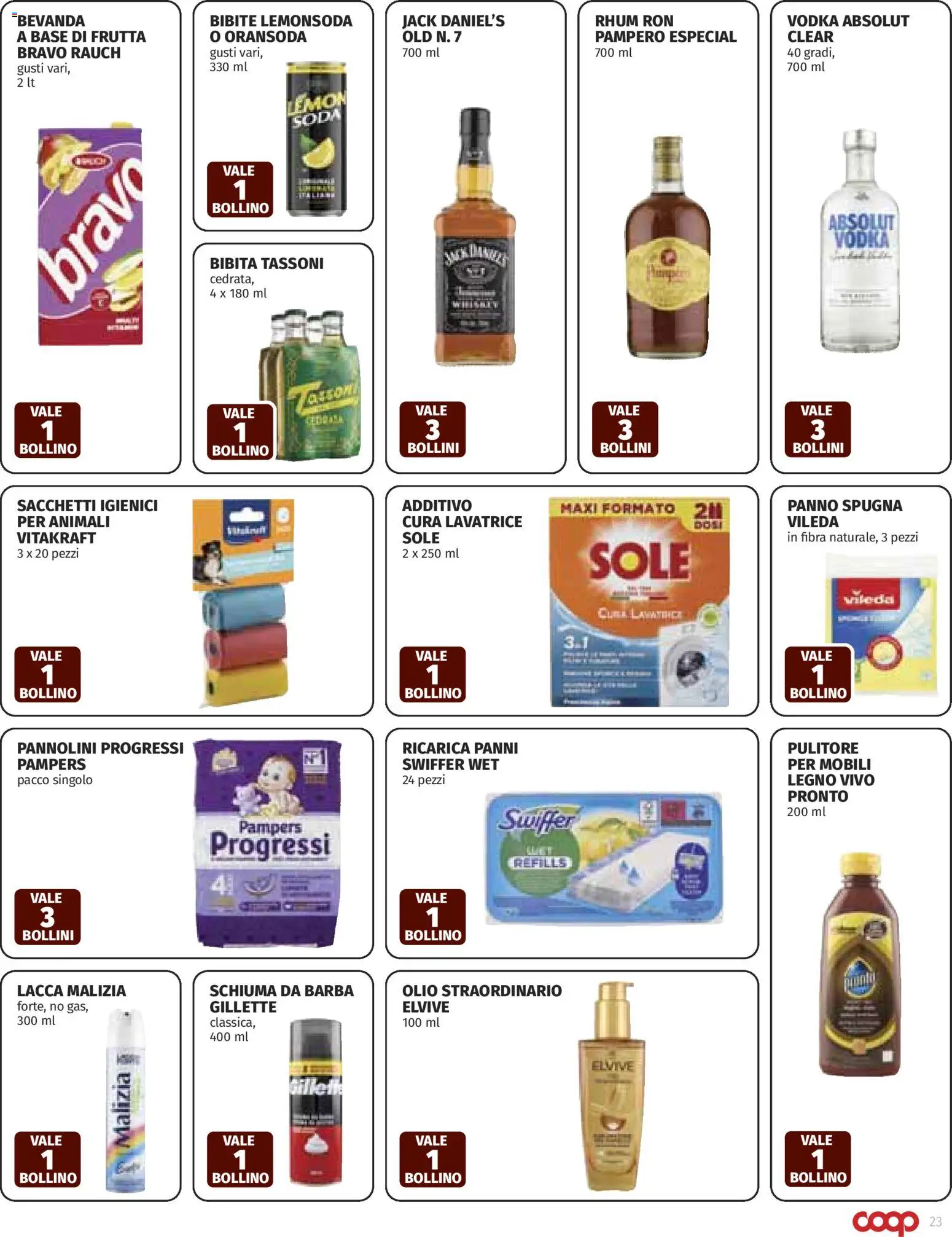 Volantino COOP del 26.03.2026 | Pagina: 23 | Prodotti: Pannolini, Frutta, Olio, Bibite