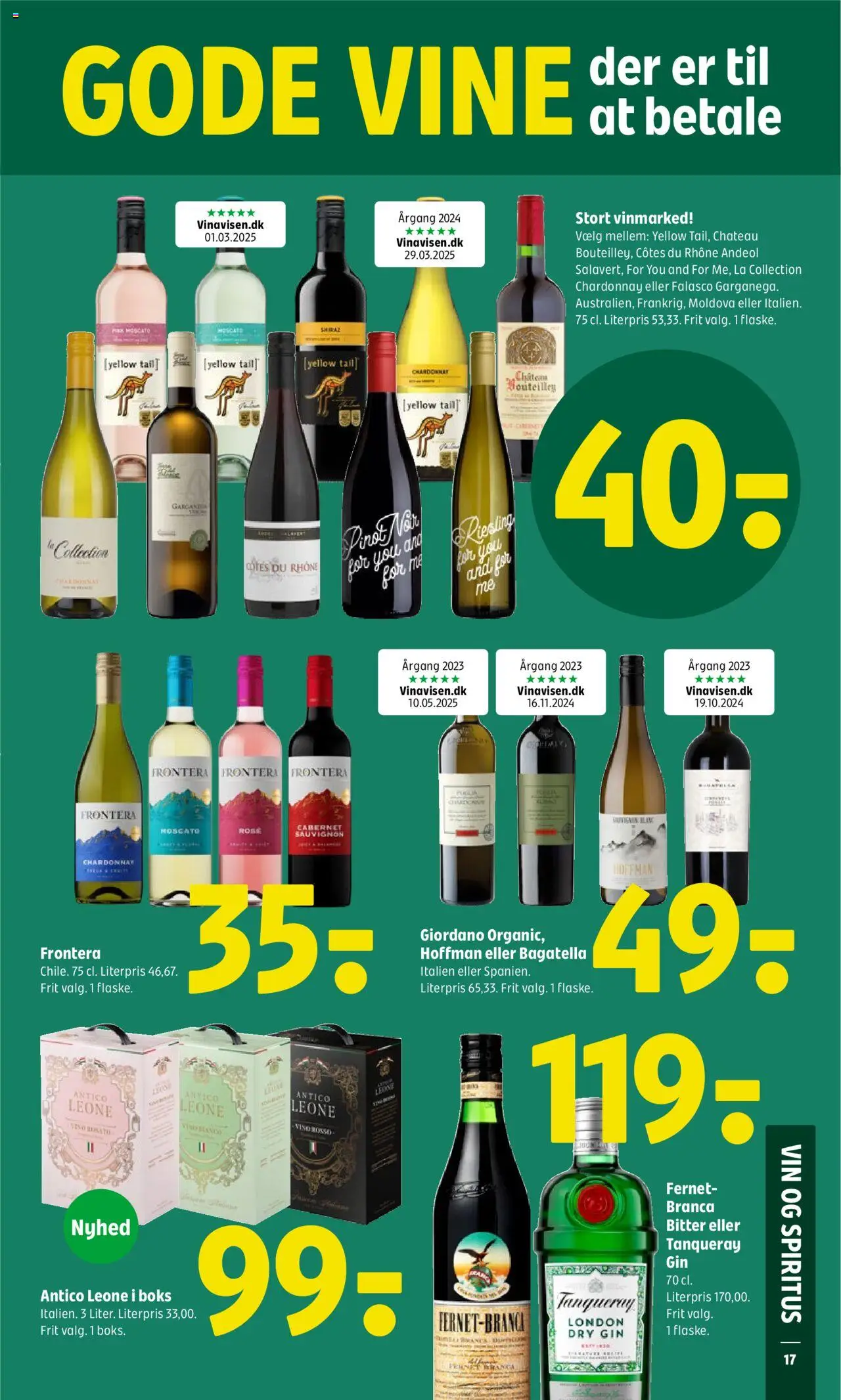 Coop 365 Tilbudsavis gyldig fra 21.08.2025 | Side: 23 | Produkter: Boks, Vin, Gin