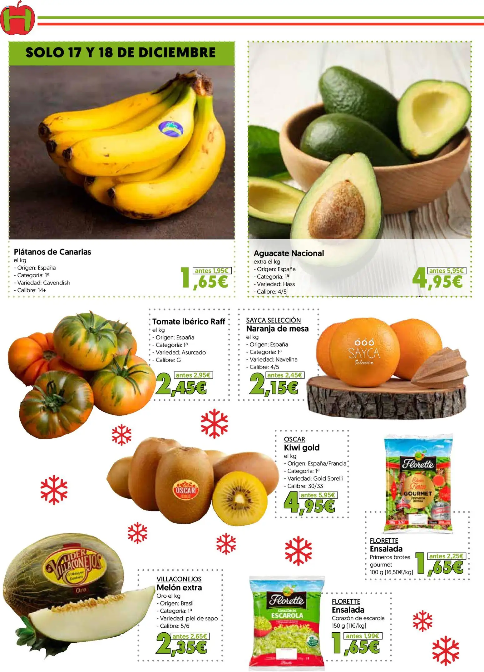 Hiper Usera folleto │ válido desde el 17.12.2025 | Página: 2 | Productos: Φορτιστής, Kiwi, Ensalada, Mesa