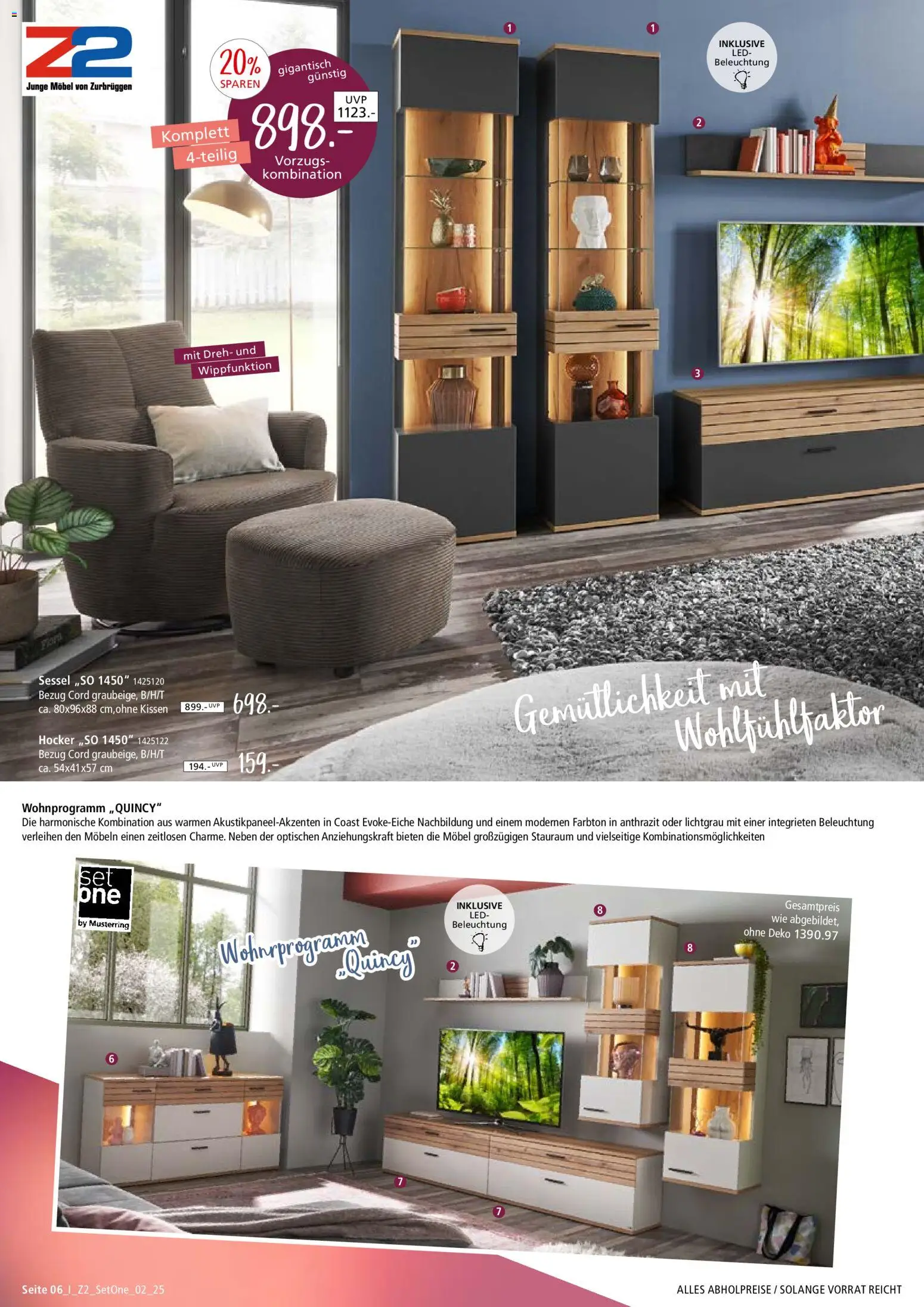 Zurbrüggen - Set One by Musterring – gültig ab 22.12.2025 | Seite: 6 | Produkte: Hocker, Kissen, Sessel