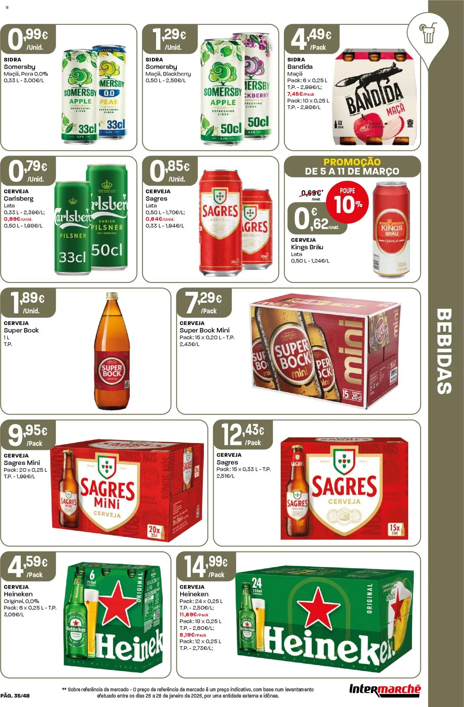 Intermarché folheto │ válido de 05.03.2026 | Página: 35 | Produtos: Super bock, Base, Cerveja, Somersby