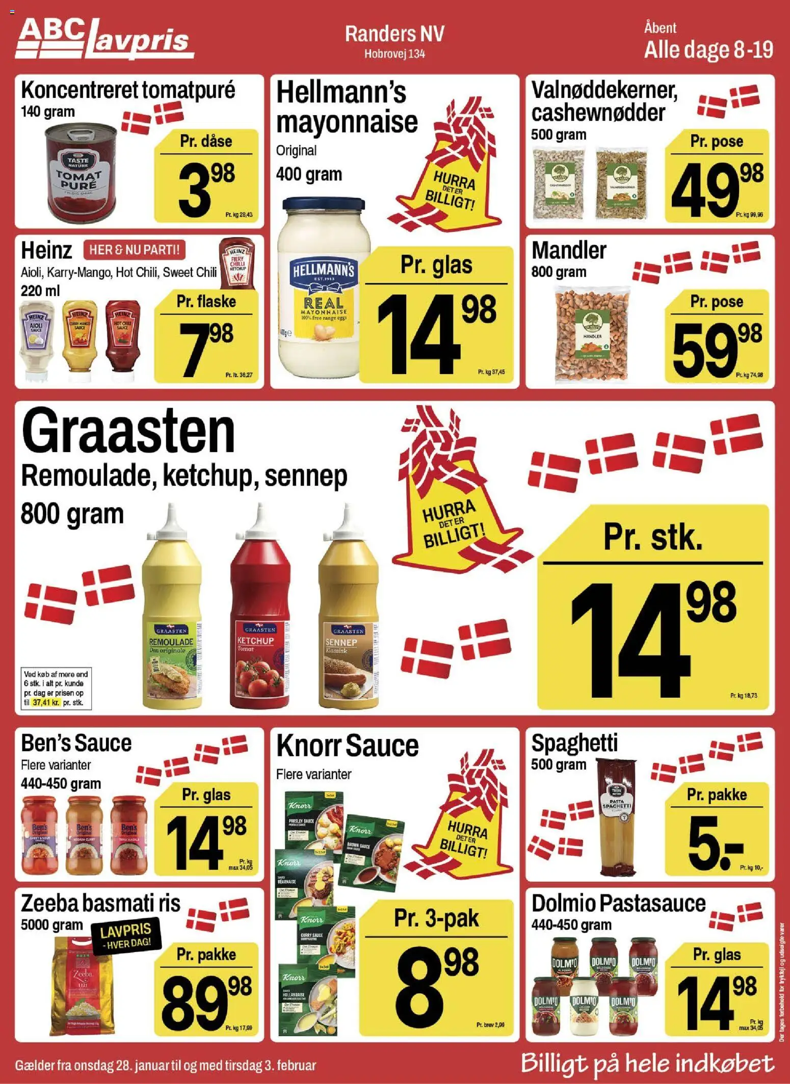Abc Lavpris tilbudsavis – gyldig fra 28.01.2026 | Side: 9 | Produkter: Ris, Spaghetti, Pasta, Cashewnødder
