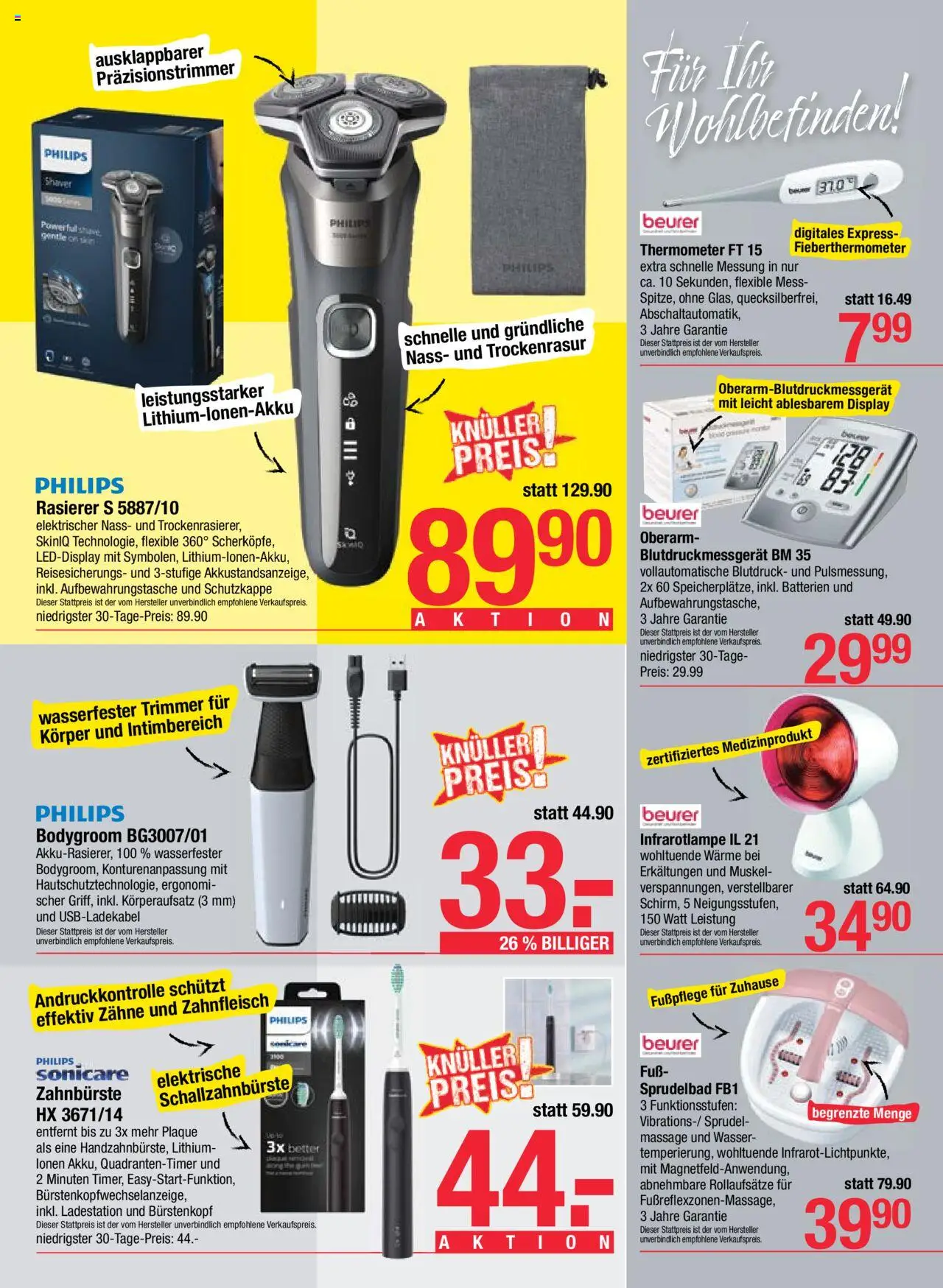 Maximarkt Flugblatt gültig ab 13.10.2025 | Seite: 25 | Produkte: Wasser, Thermometer, Rasierer, Zahnbürste