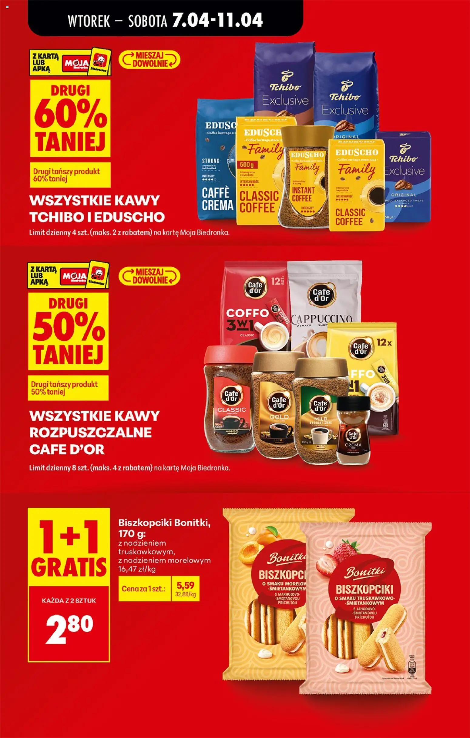Biedronka gazetka od wtorku od 07.04.2026 | Strona: 13 | Produkty: Karta, Tchibo exclusive, Cappuccino, Kawa