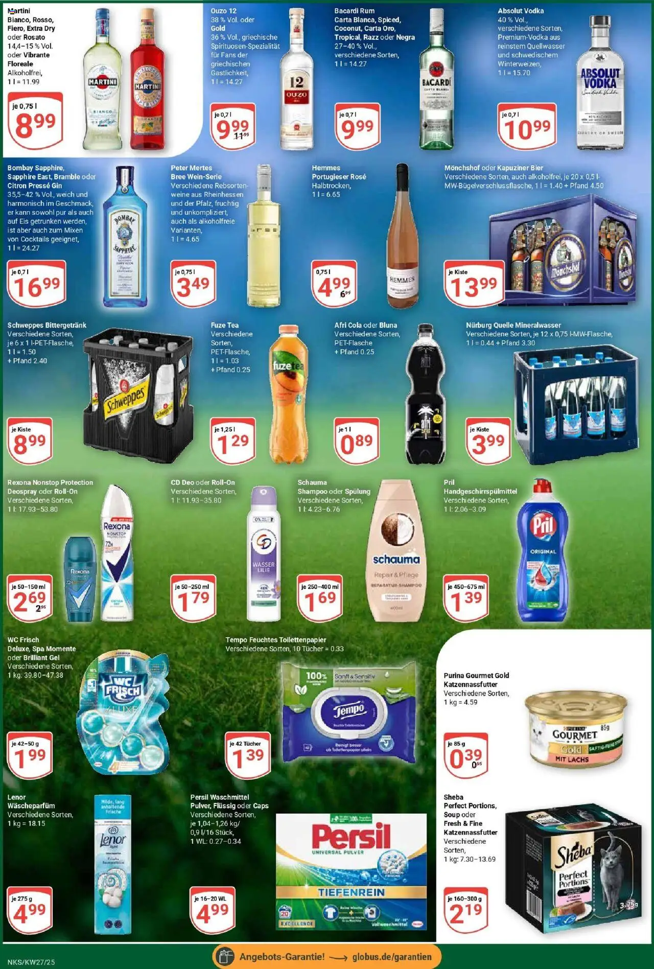Globus prospekt Neunkirchen	 - gültig ab dem 29.06.2025 | Seite: 9 | Produkte: Ouzo, Waschmittel, Purina gourmet gold, Feuchtes Toilettenpapier