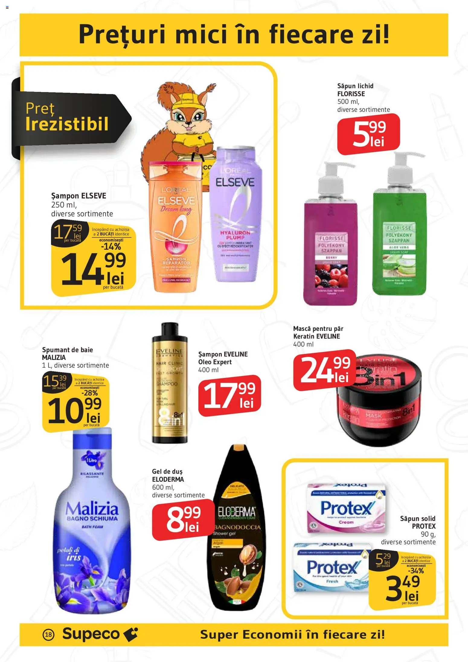 Noul catalog Supeco – valabil de la 29.10.2025 | Pagină: 18 | Produse: Săpun solid, Aloe vera, Șampon, Gel de duș