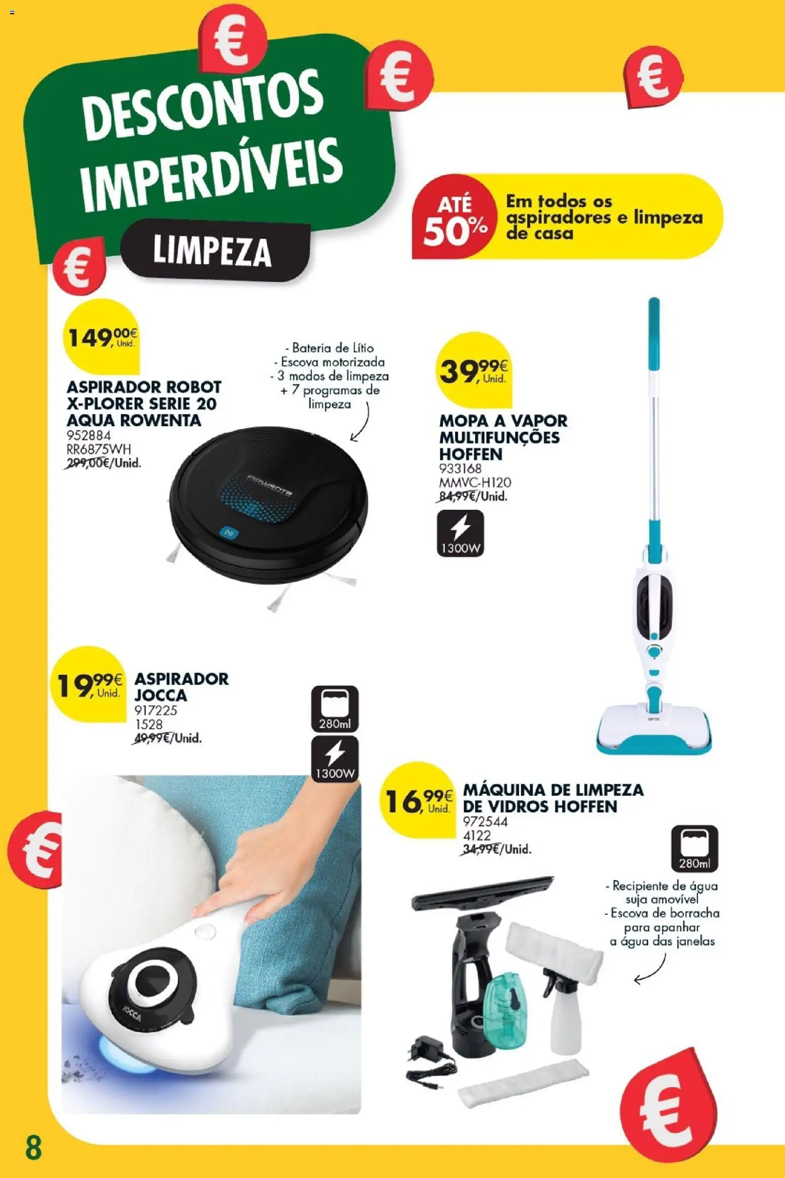 Pingo Doce -  Bazar Grandes Oportunidades │ válido de 06.01.2026 | Página: 8 | Produtos: Agua, Aspirador, Bateria