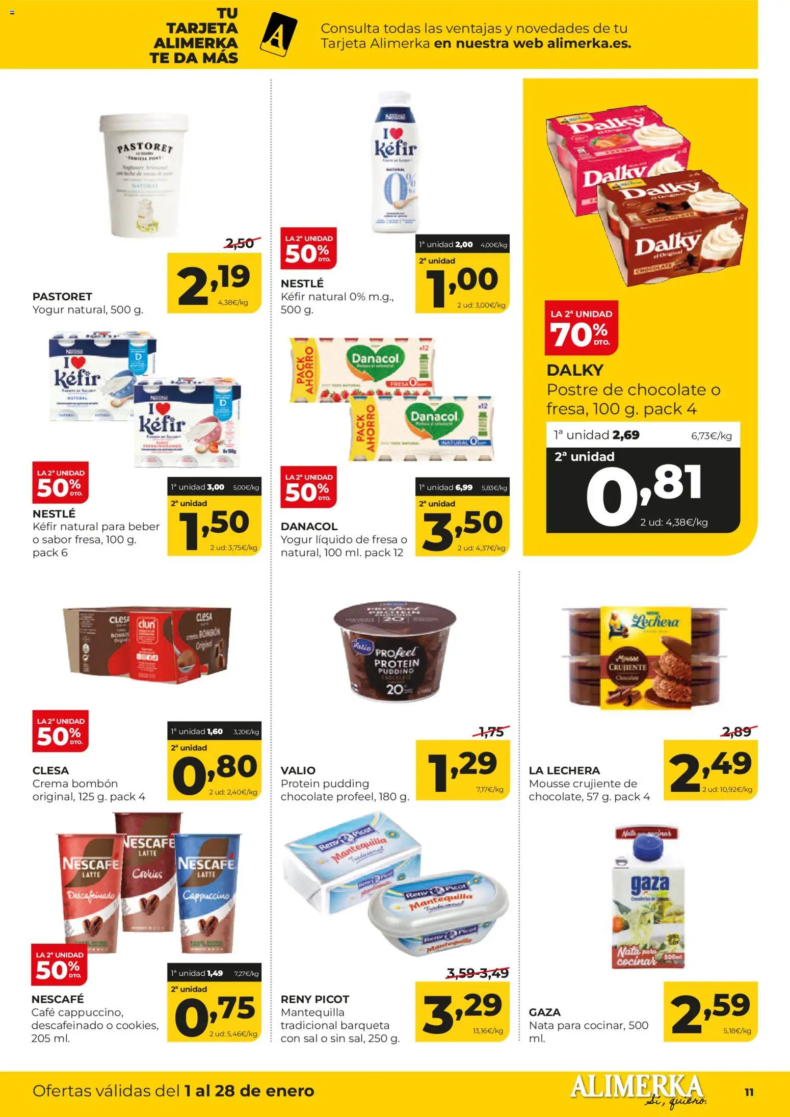 Alimerka folleto Castilla y León │ válido desde el 01.01.2026 | Página: 11 | Productos: Mousse, Café, Crema, Té