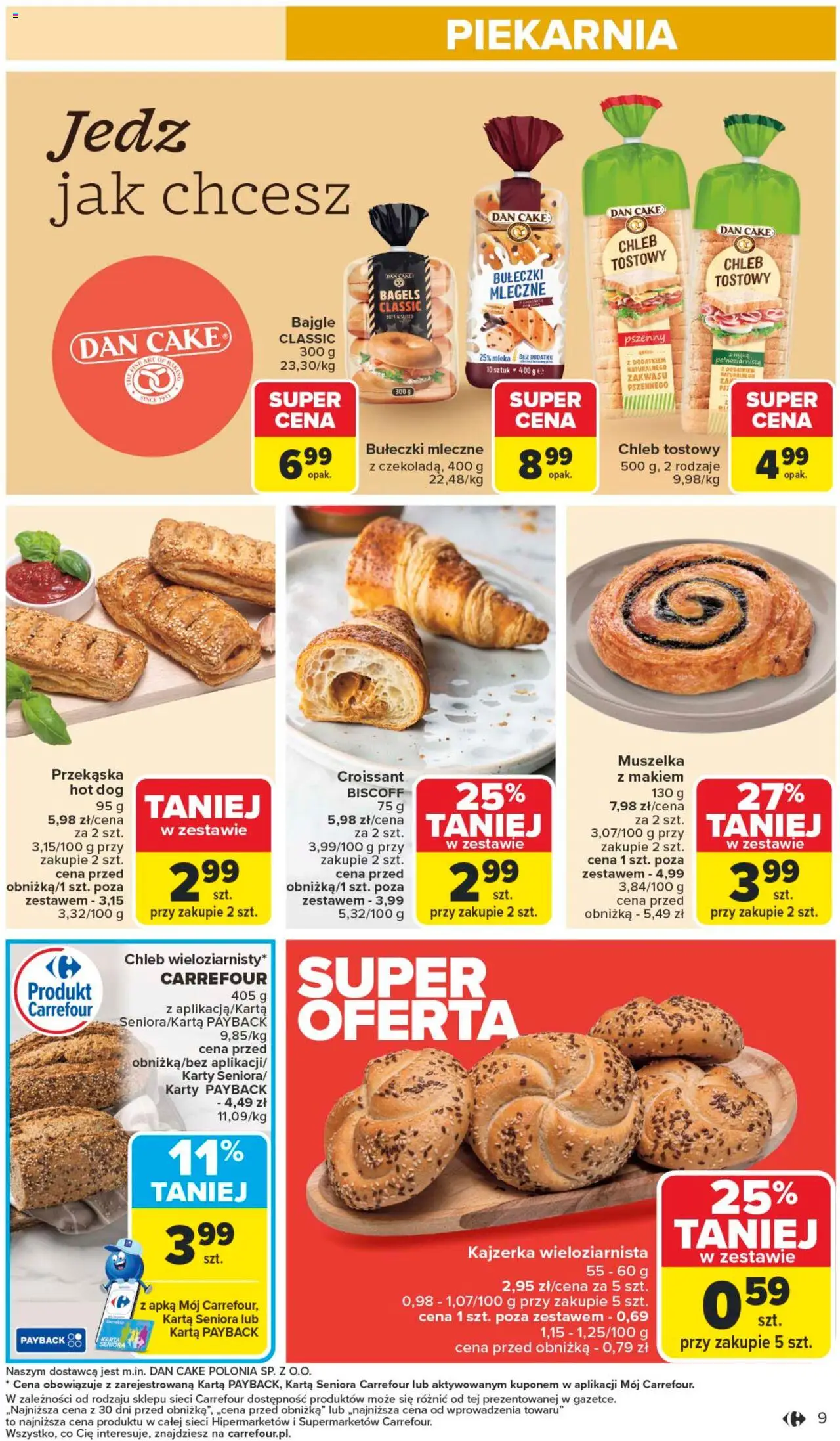Carrefour Gazetka od 13.10.2025 | Strona: 9 | Produkty: Karta, Chleb tostowy, Piekarnia, Chleb