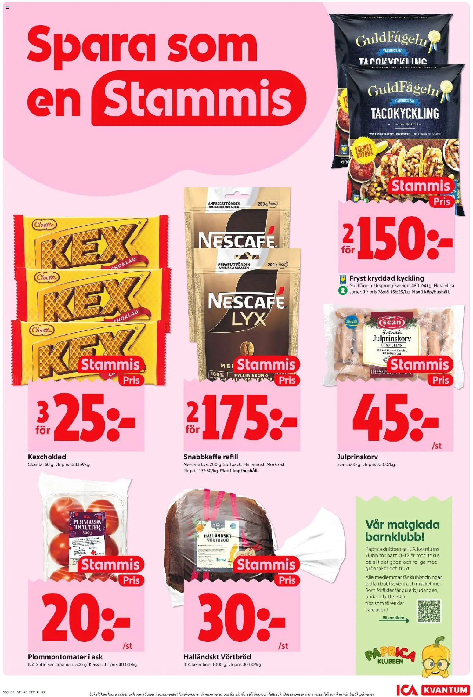 ICA Kvantum reklamblad aktuell från 08.12.2025 | Sida: 3 | Produkter: Gem, Choklad, Tomater