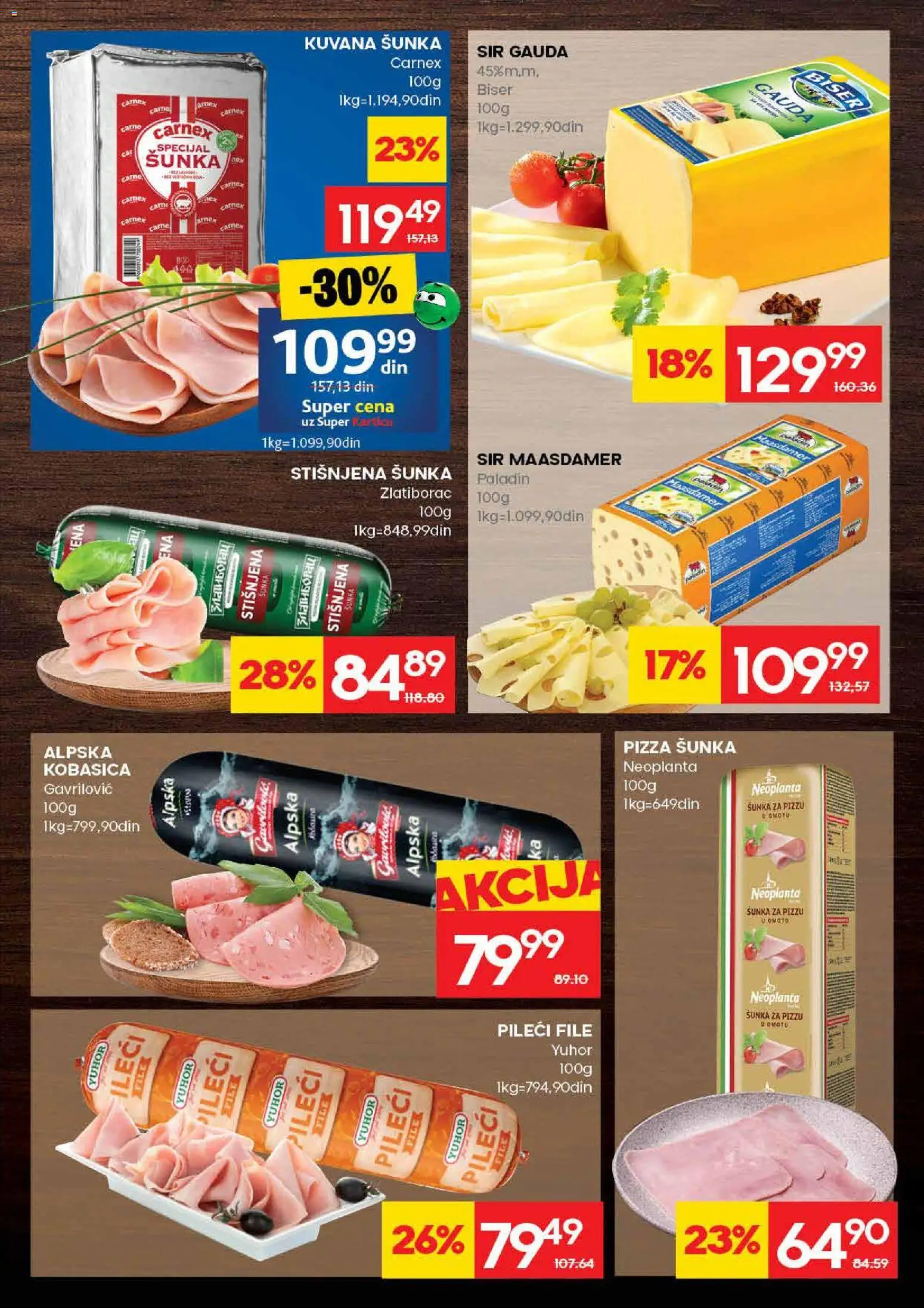 Idea katalog - važi od 05.03.2026 | Strana: 7 | Proizvode: Pileći file, Pile, Šunka, Kobasica