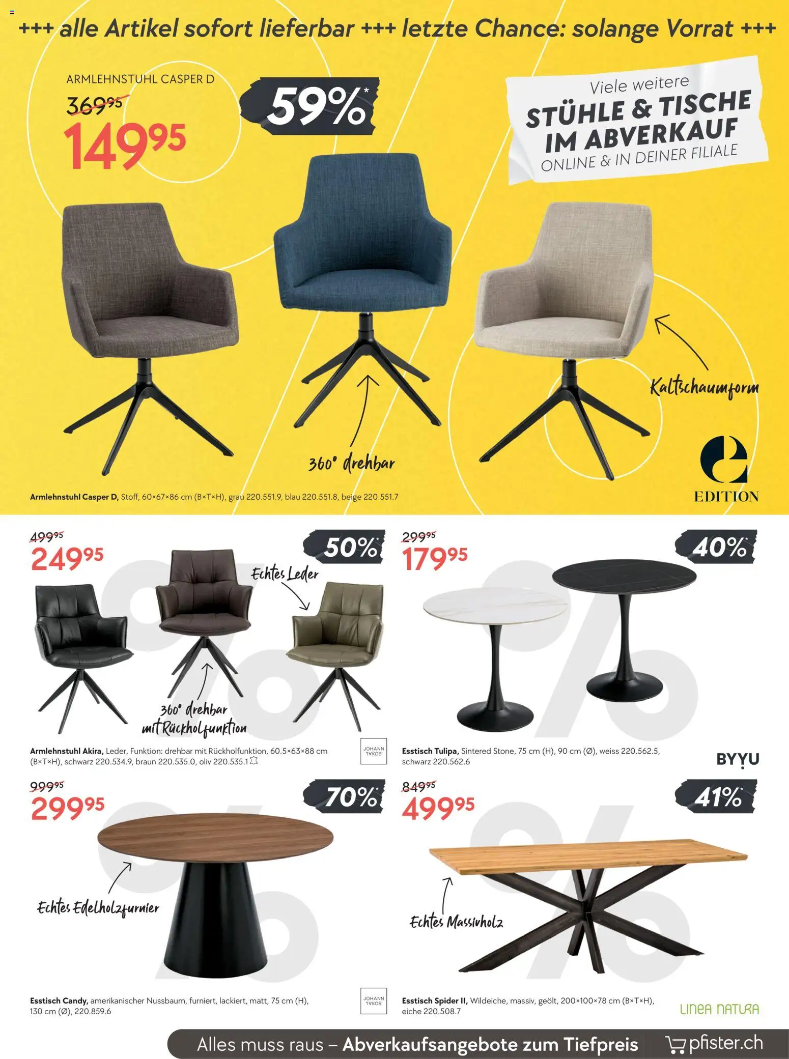 Pfister Aktionen – gültig ab 27.01.2026 | Seite: 7 | Produkte: Esstisch