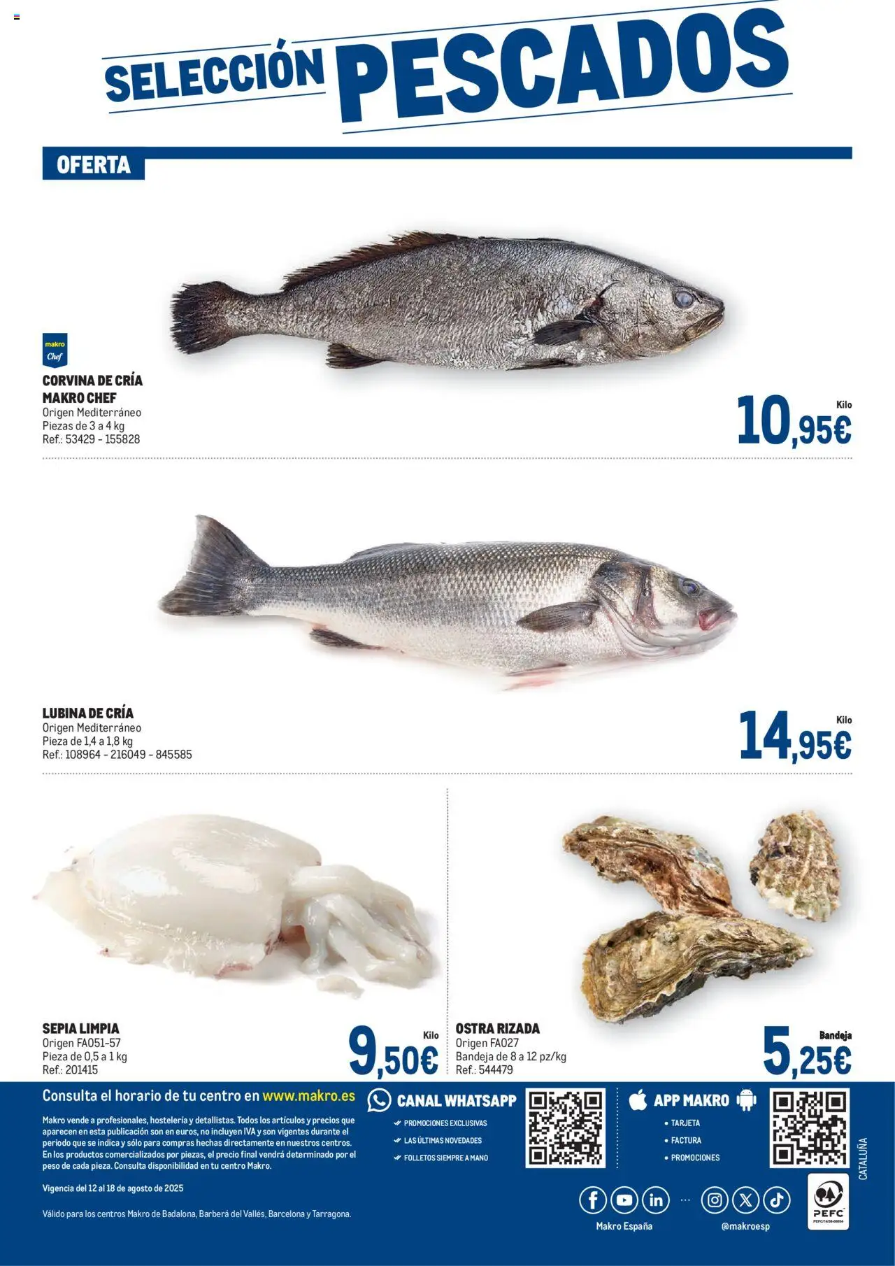 Makro - Fresco Cataluña │ válido desde el 12.08.2025 | Página: 4 | Productos: Peso, Bandeja