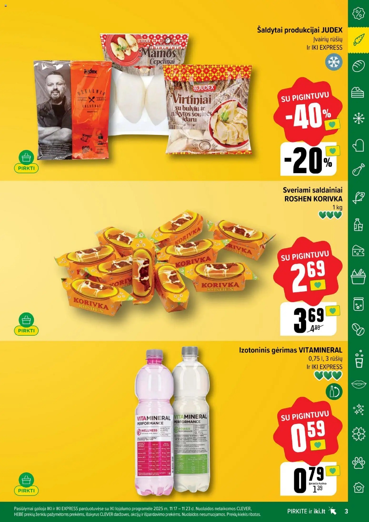 IKI akcijos nuo 17.11.2025 | Puslapis: 3 | Prekių: Saldainiai