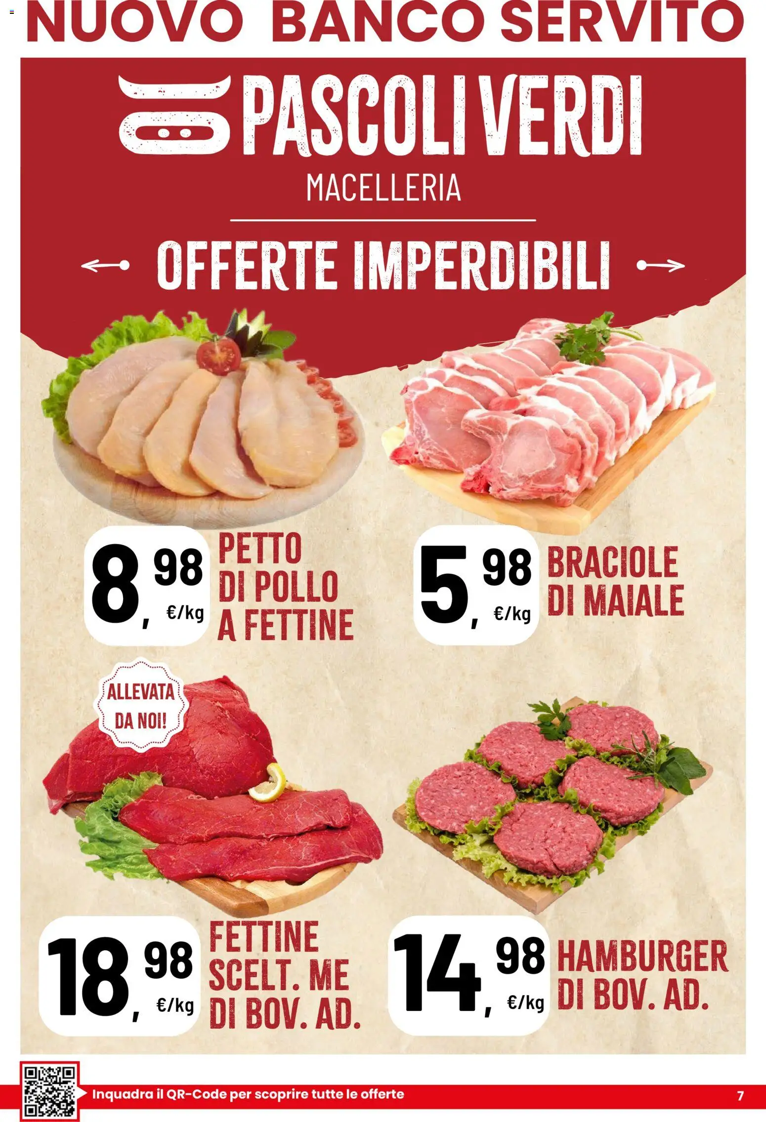 Volantino Despar del 19.02.2026 | Pagina: 7 | Prodotti: Pollo, Maiale, Hamburger