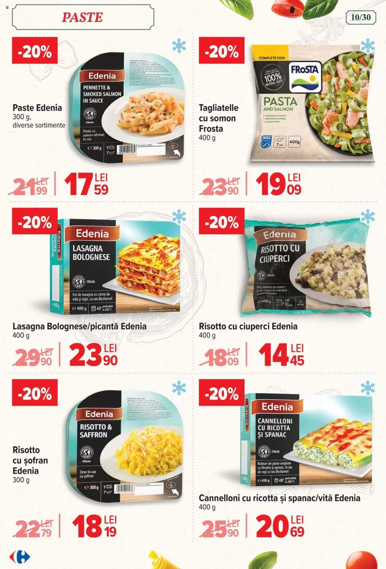 Carrefour catalog - Italian weeks – valabil de la 06.08.2025 | Pagină: 10 | Produse: Lasagna, Ciuperci, Brokoli, Orez