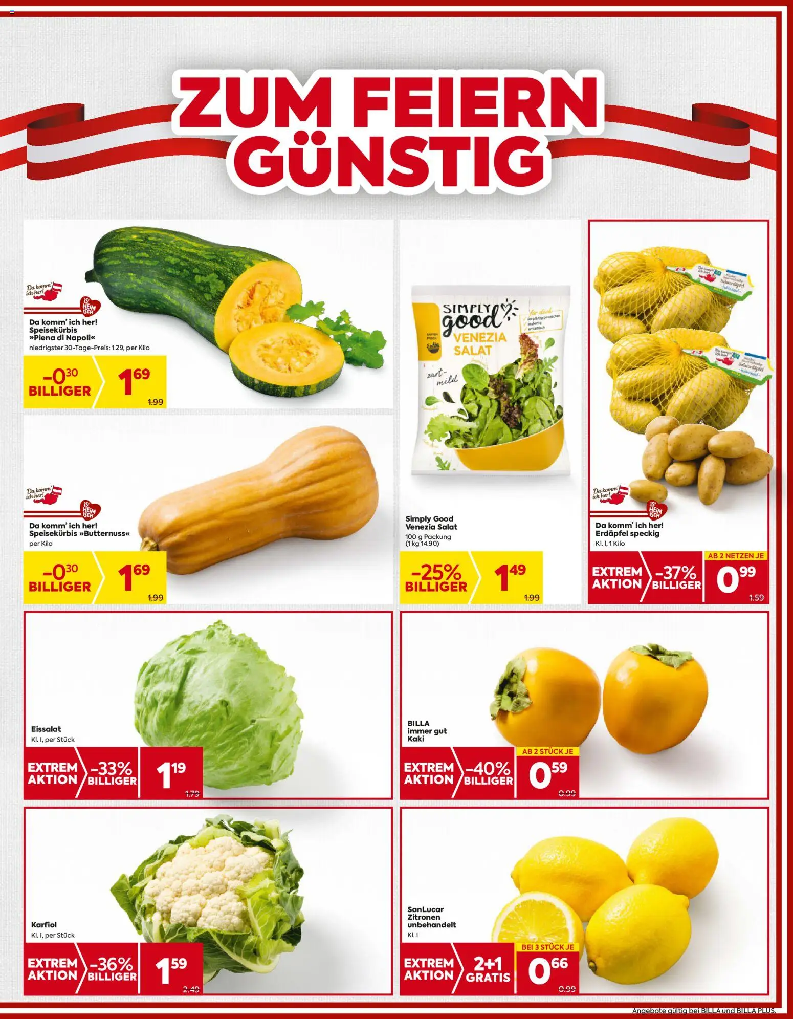 Billa Flugblatt gültig ab 23.10.2025 | Seite: 3 | Produkte: Salat, Kaki