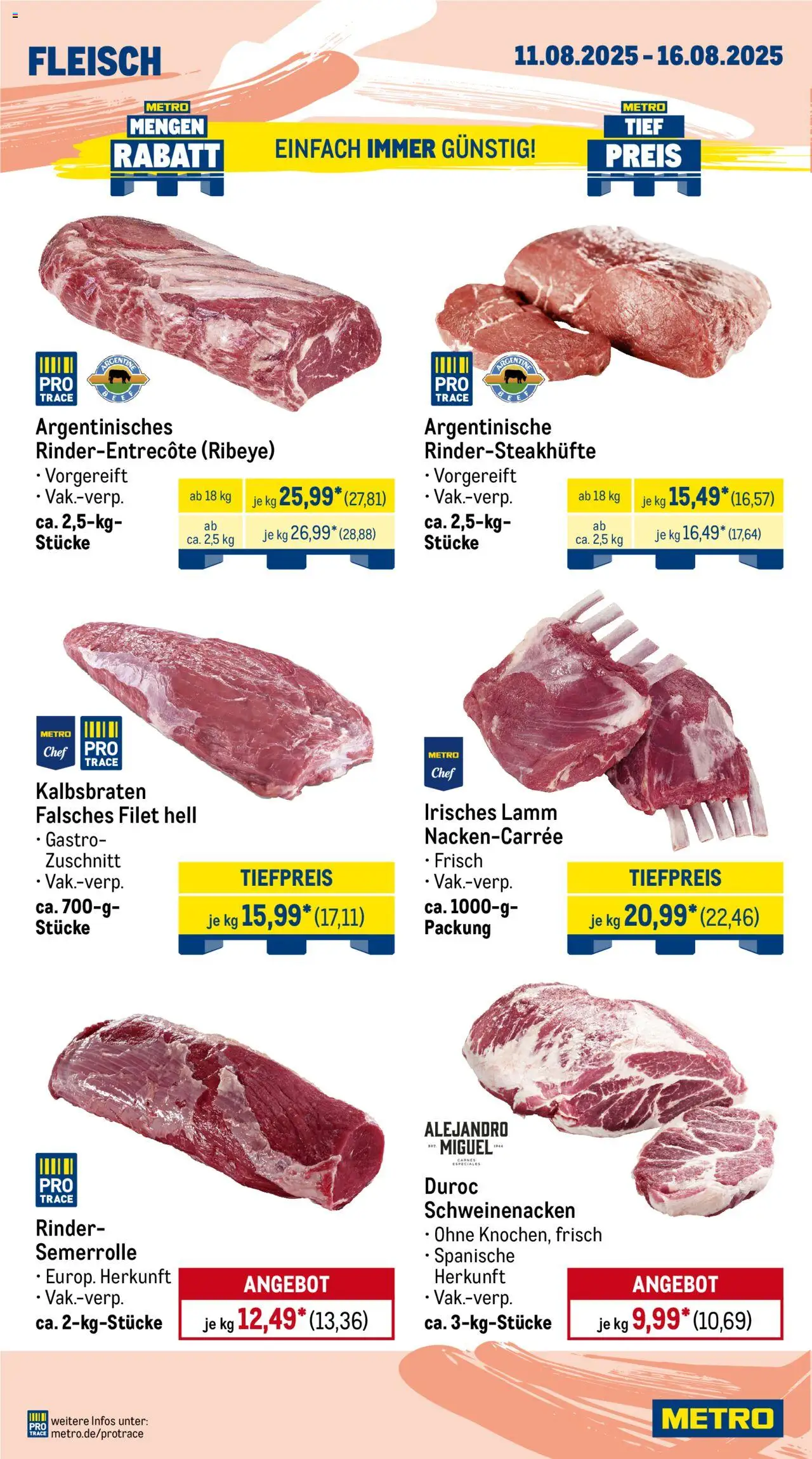 Metro Prospekt 	 - gültig ab dem 11.08.2025 | Seite: 2 | Produkte: Schweinenacken, Fleisch