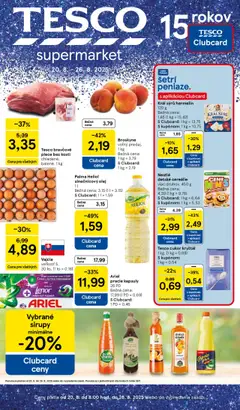 Tesco Supermarket - leták - náhľad platný od 20.08.2025
