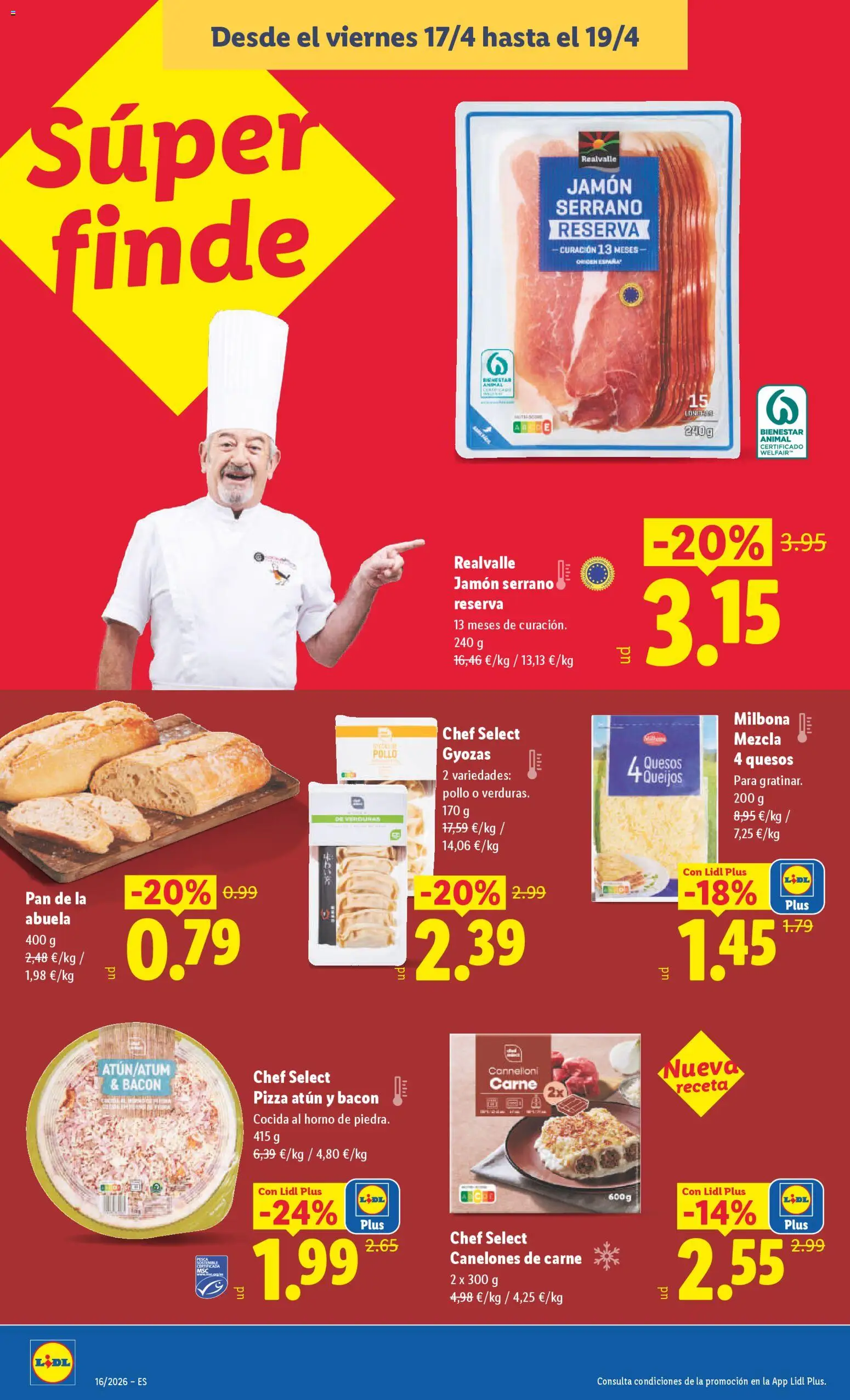 Lidl folleto │ válido desde el 13.04.2026 | Página: 30 | Productos: Jamón serrano, Pan, Pizza, Horno