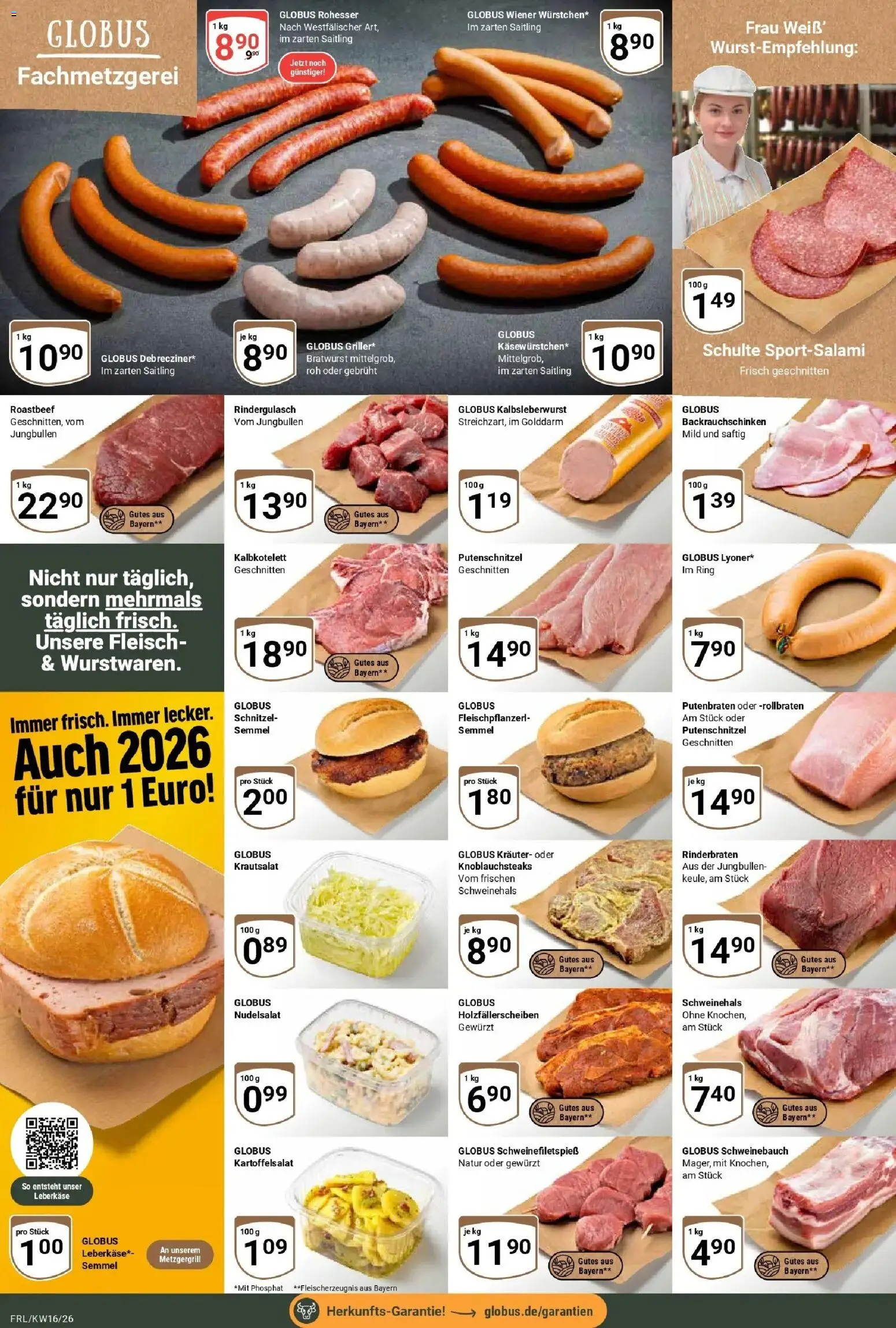 Globus Prospekt Freilassing	 – gültig ab 12.04.2026 | Seite: 6 | Produkte: Schnitzel, Roastbeef, Putenschnitzel, Leberkase