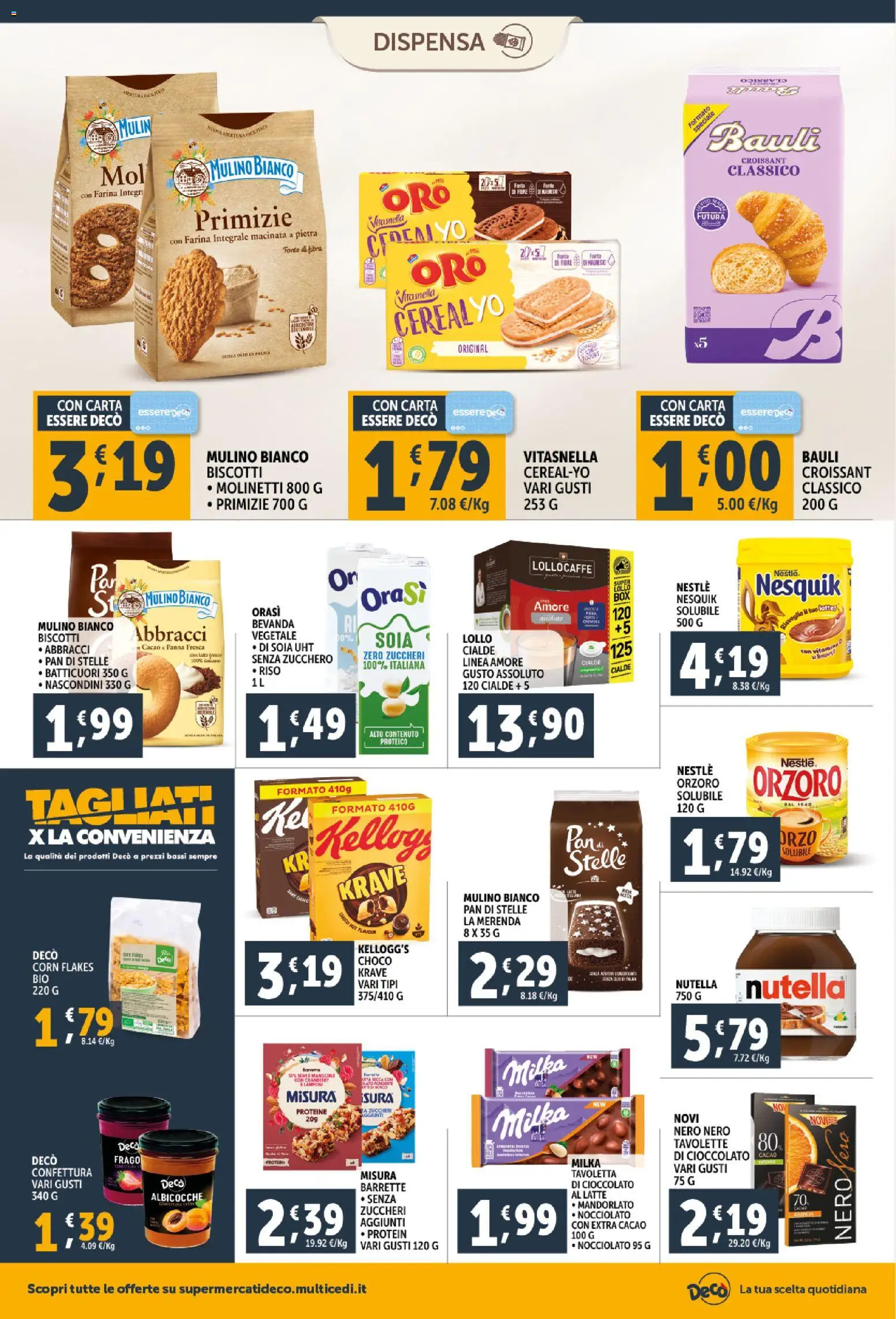 Volantino Decò del 20.01.2026 | Pagina: 12 | Prodotti: Biscotti, Zucchero, Farina, Croissant