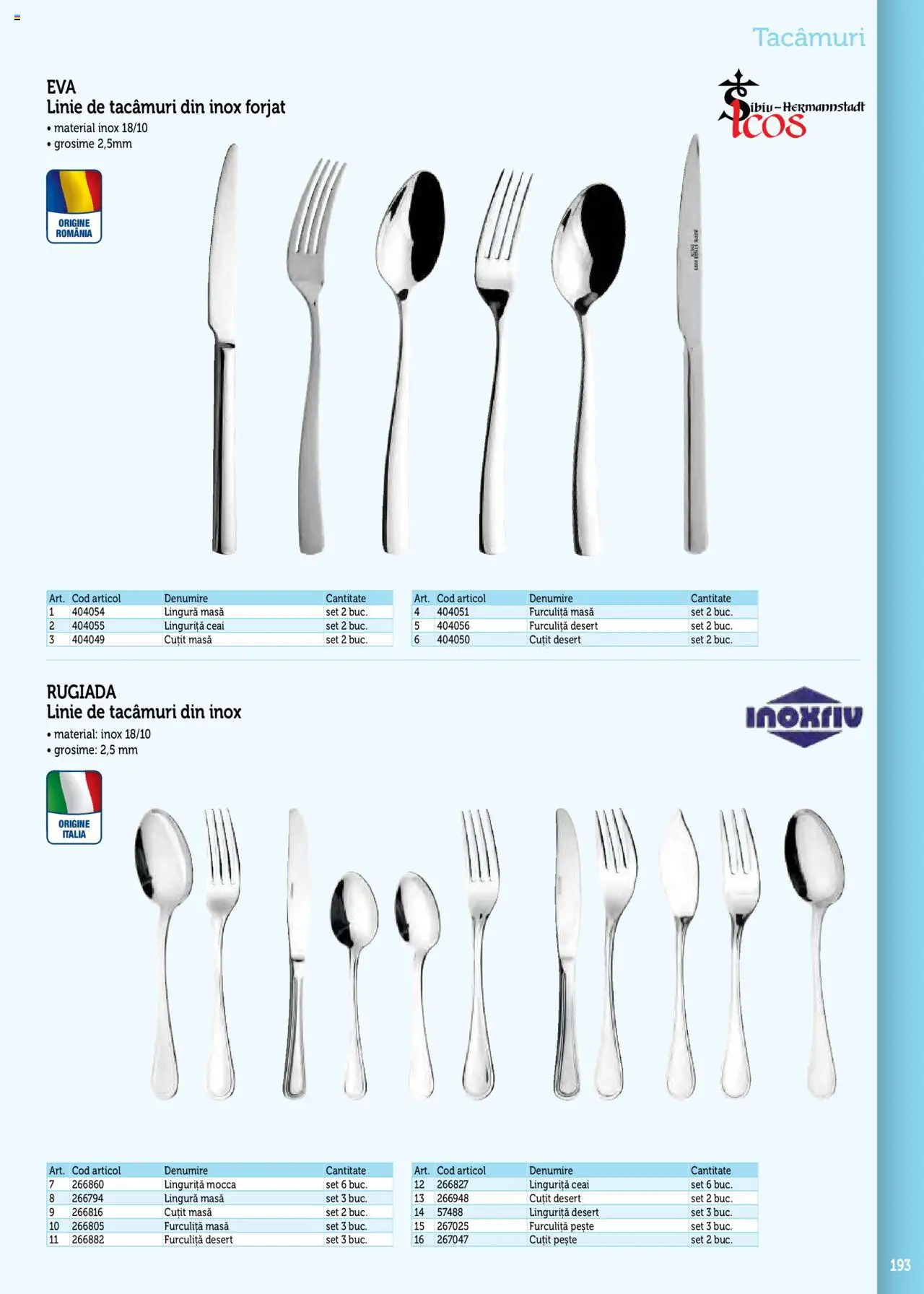 Noul catalog Metro – valabil de la 17.09.2025 | Pagină: 193 | Produse: Masă, Cuțit, Pește, Ceai