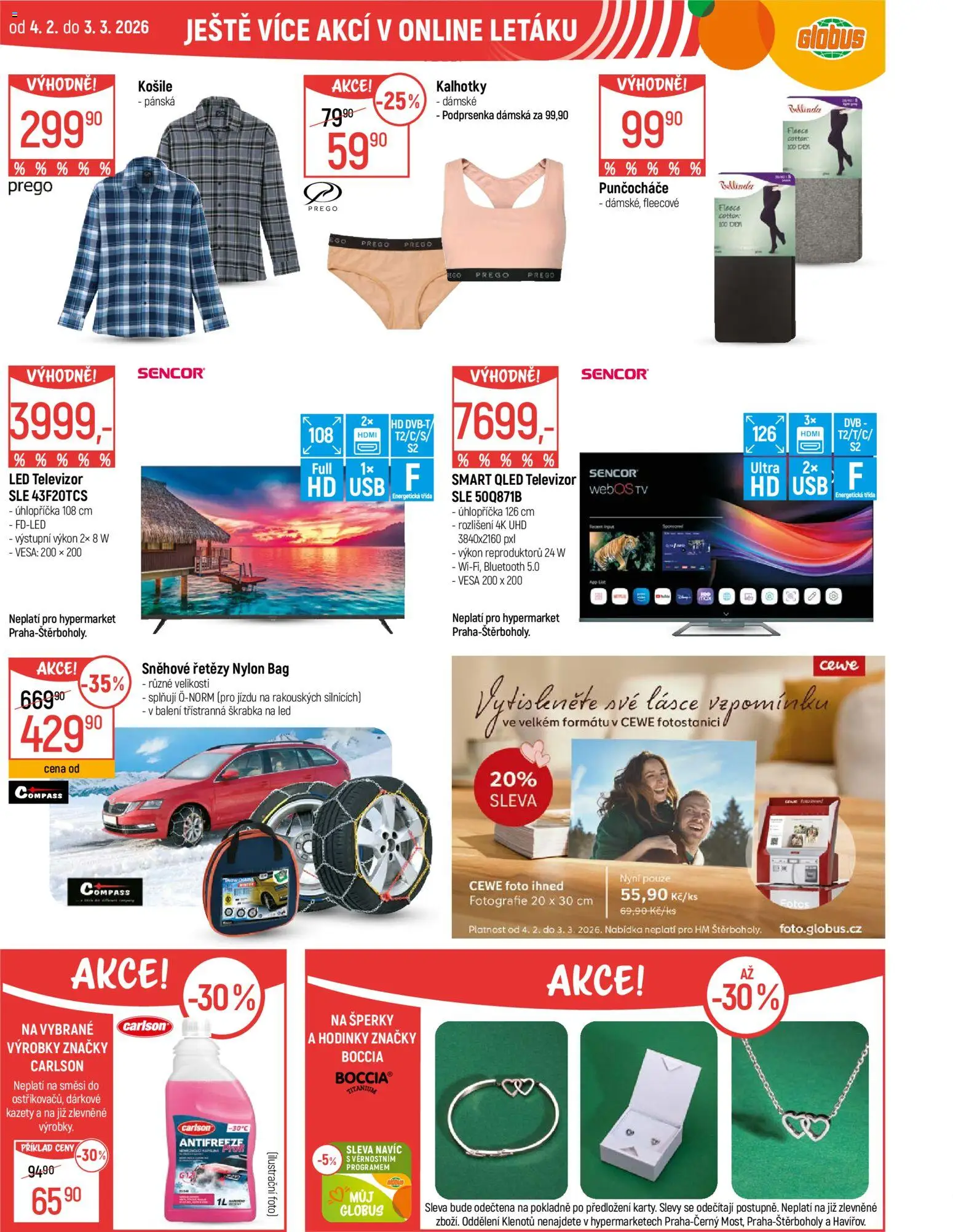 Globus leták - Praha Čakovice od 25.02.2026 | Strana: 40 | Produkty: Šperky, USB, Punčocháče, LED