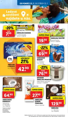 Lidl leták od 21.07.2025 | Strana: 28 | Produkty: Kinder čokoláda, Zmrzlina, Gelatelli, Kinder