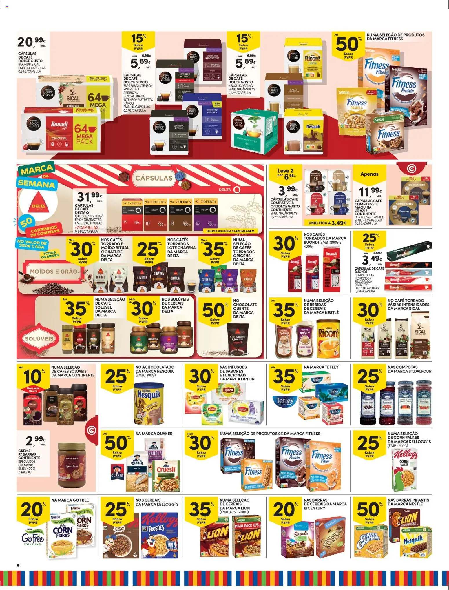 Continente - Madeira │ válido de 20.01.2026 | Página: 8 | Produtos: Cafe buondi, Delta q, Cápsulas café, Creme