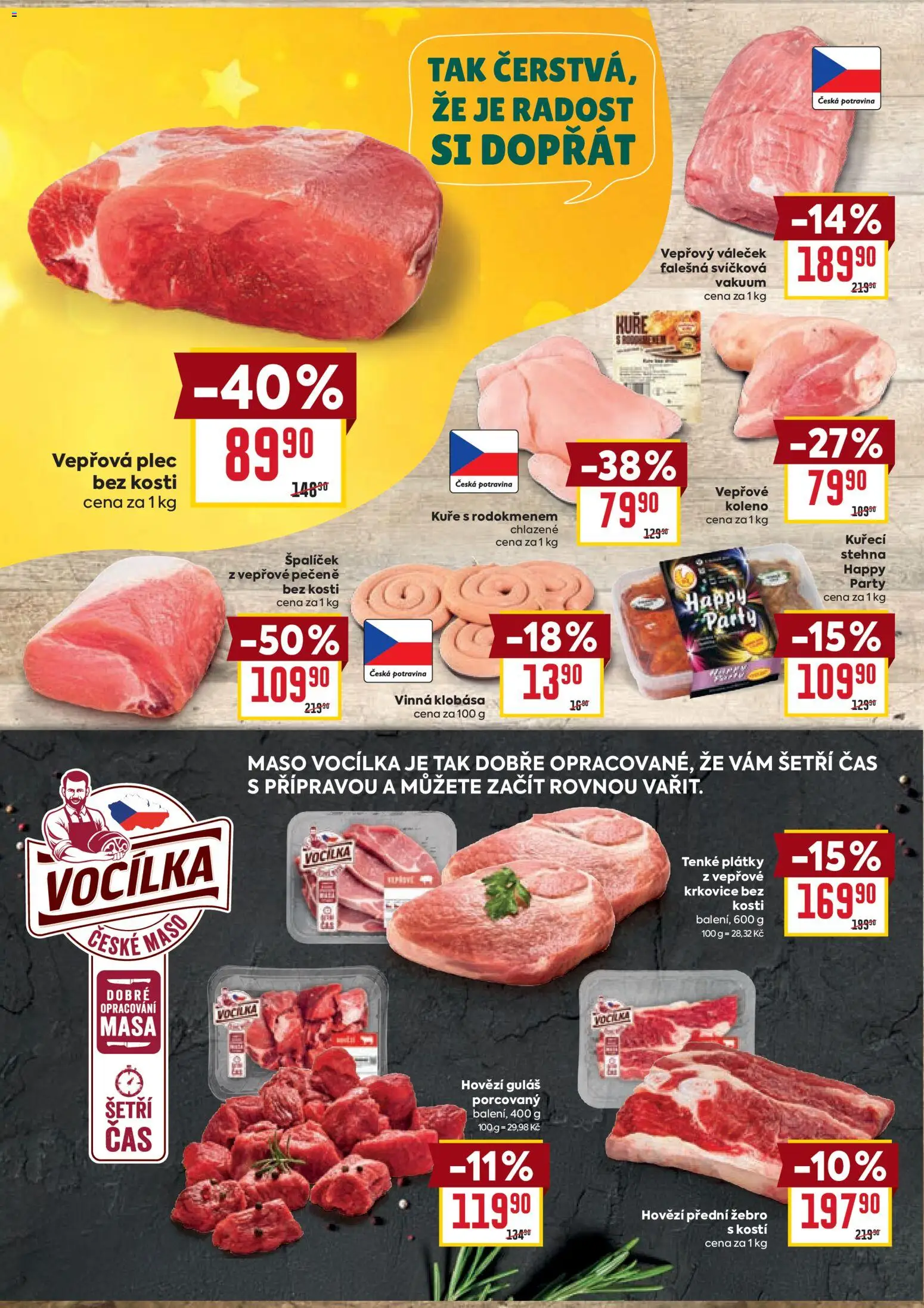 Billa Velký leták od 27.12.2025 | Strana: 8 | Produkty: Hovězí, Vepřová plec, Guláš, Váleček