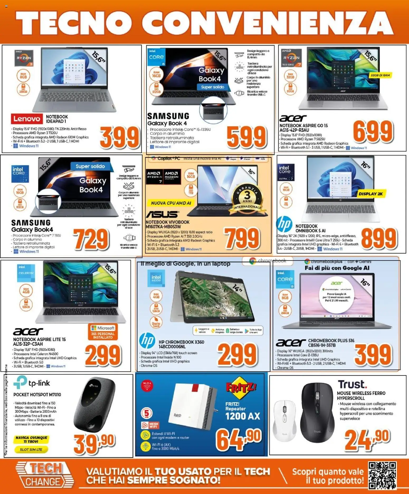 Volantino Expert del 26.03.2026 | Pagina: 9 | Prodotti: Notebook, Tastiera, Alluminio, Samsung