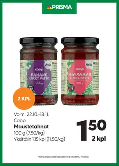 Prisma-mainoslehti voimassa 22.10.2025 alkaen
