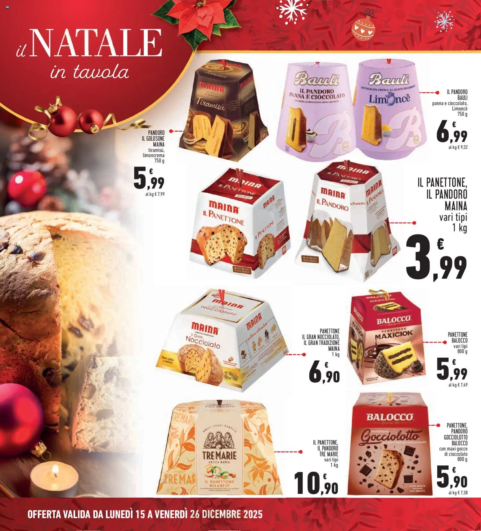 Volantino Conad del 15.12.2025 | Pagina: 2 | Prodotti: Crema, Latte, Pandoro, Panettone