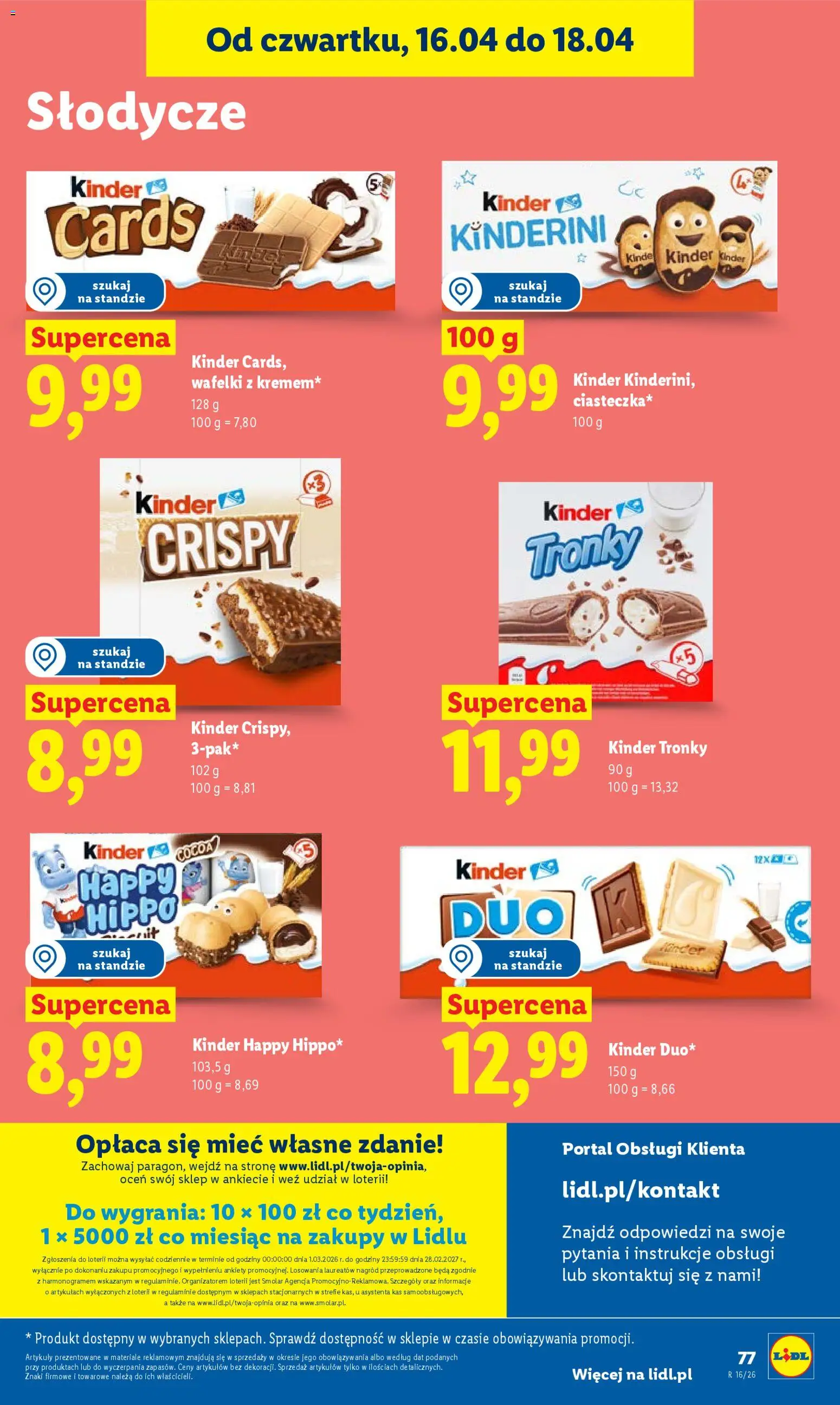 Lidl gazetka od 16.04.2026 | Strona: 77 | Produkty: Słodycze, Wafelki