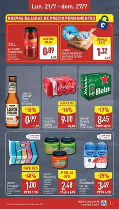 Aldi folleto Península │ válido desde el 21.07.2025 | Página: 9 | Productos: Queso, Cerveza, Manzanas, Manzana