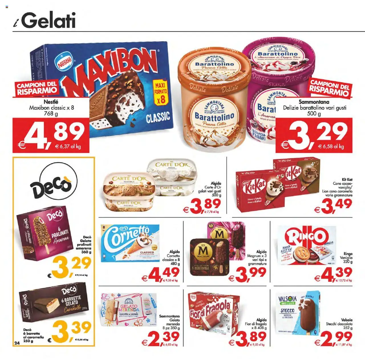 Volantino Decò del 02.09.2025 | Pagina: 28 | Prodotti: Cioccolato, Cornetto, Panna, Cacao
