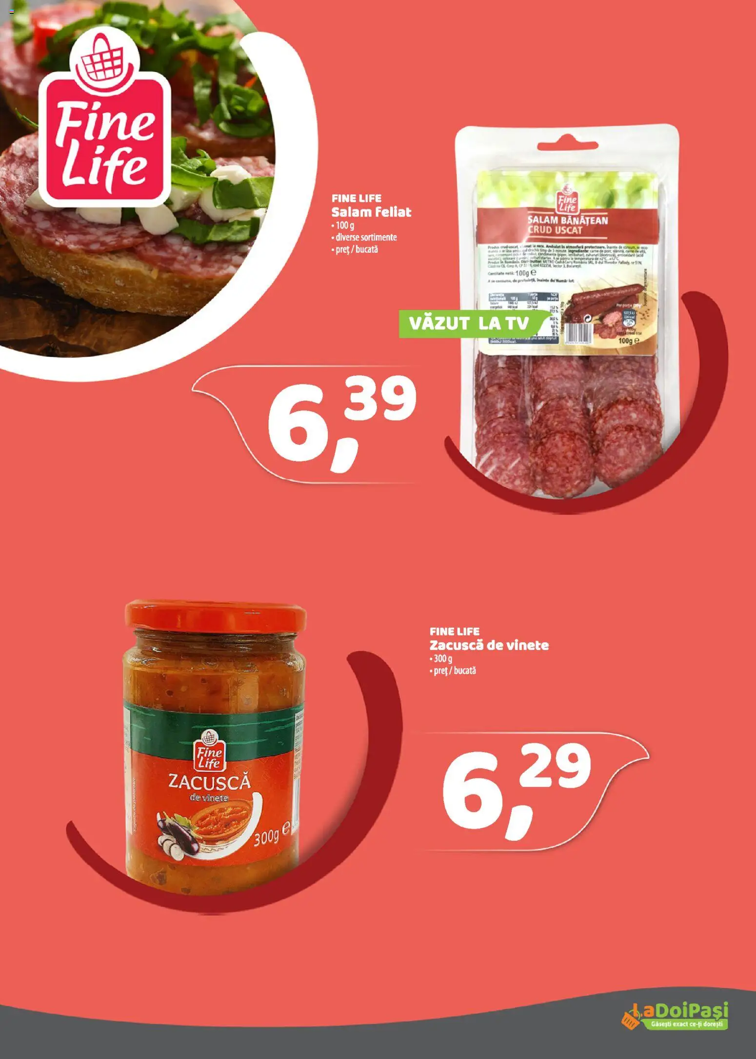 Noul catalog LaDoiPași – valabil de la 01.03.2026 | Pagină: 16 | Produse: Salam, Zacuscă