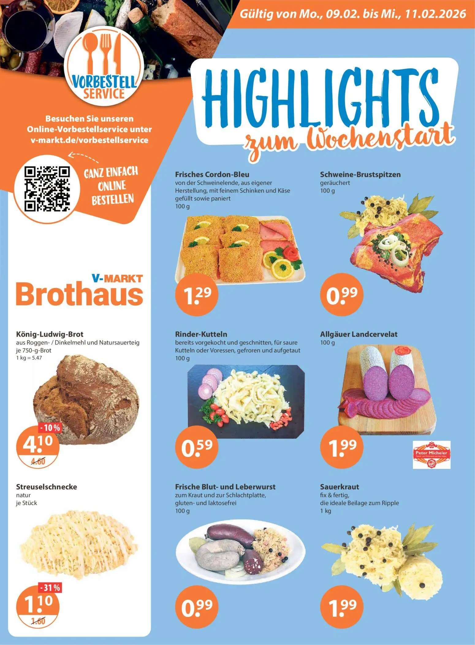 V-Markt - Schwaben / Oberbayern – gültig ab 05.02.2026 | Seite: 22 | Produkte: Käse, Kraut, Schinken