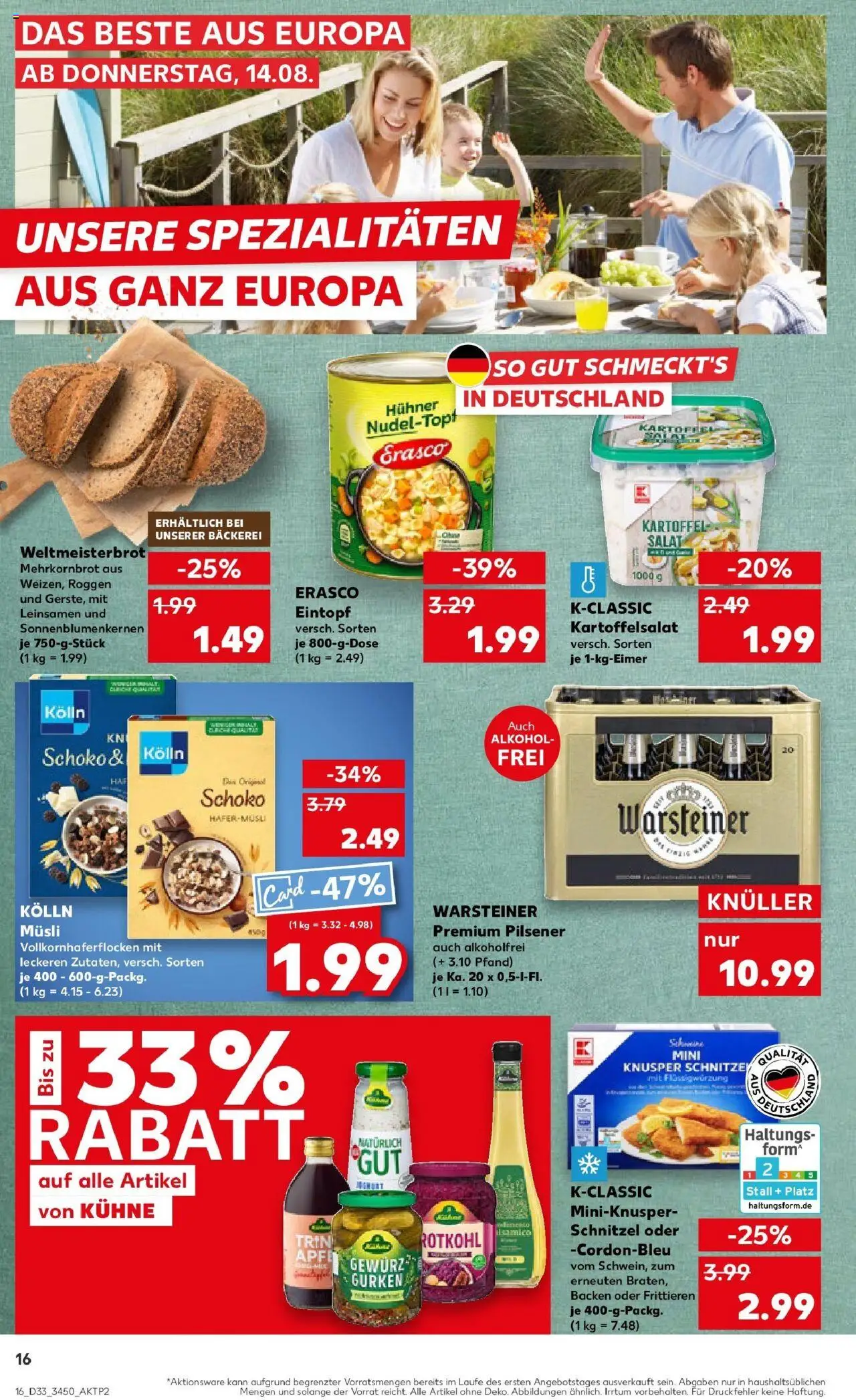 Kaufland prospekt Dresden	 - gültig ab dem 18.08.2025 | Seite: 29 | Produkte: Musli, Kolln, Schnitzel, Salat