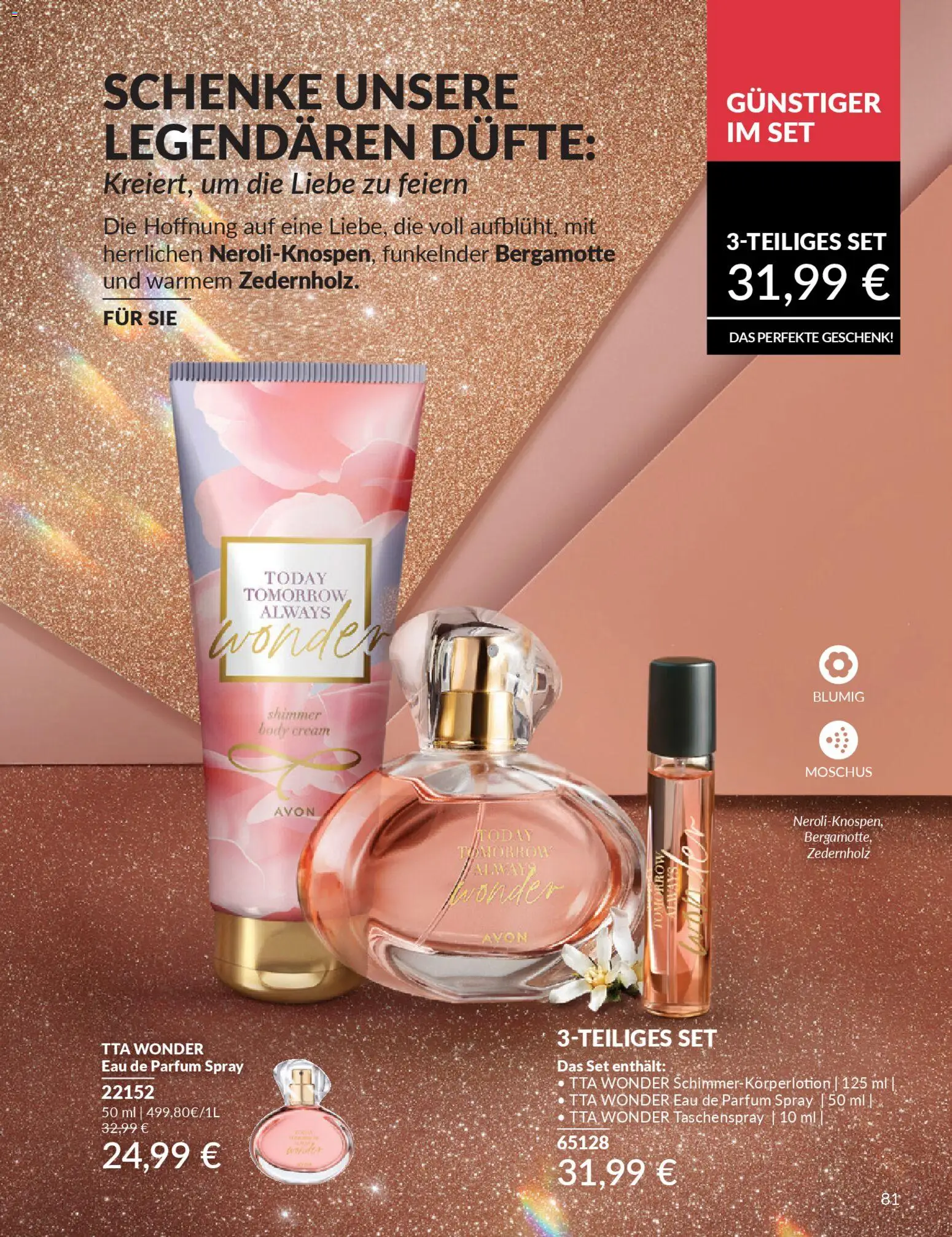 AVON Katalog Januar 2026 – gültig ab 01.01.2026 | Seite: 83 | Produkte: Parfüm, Body Cream, Eau de Parfum