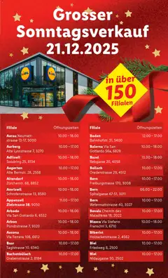 Lidl Aktionen Grosser Sonntagsverkauf ab 21.12.2025 gültig